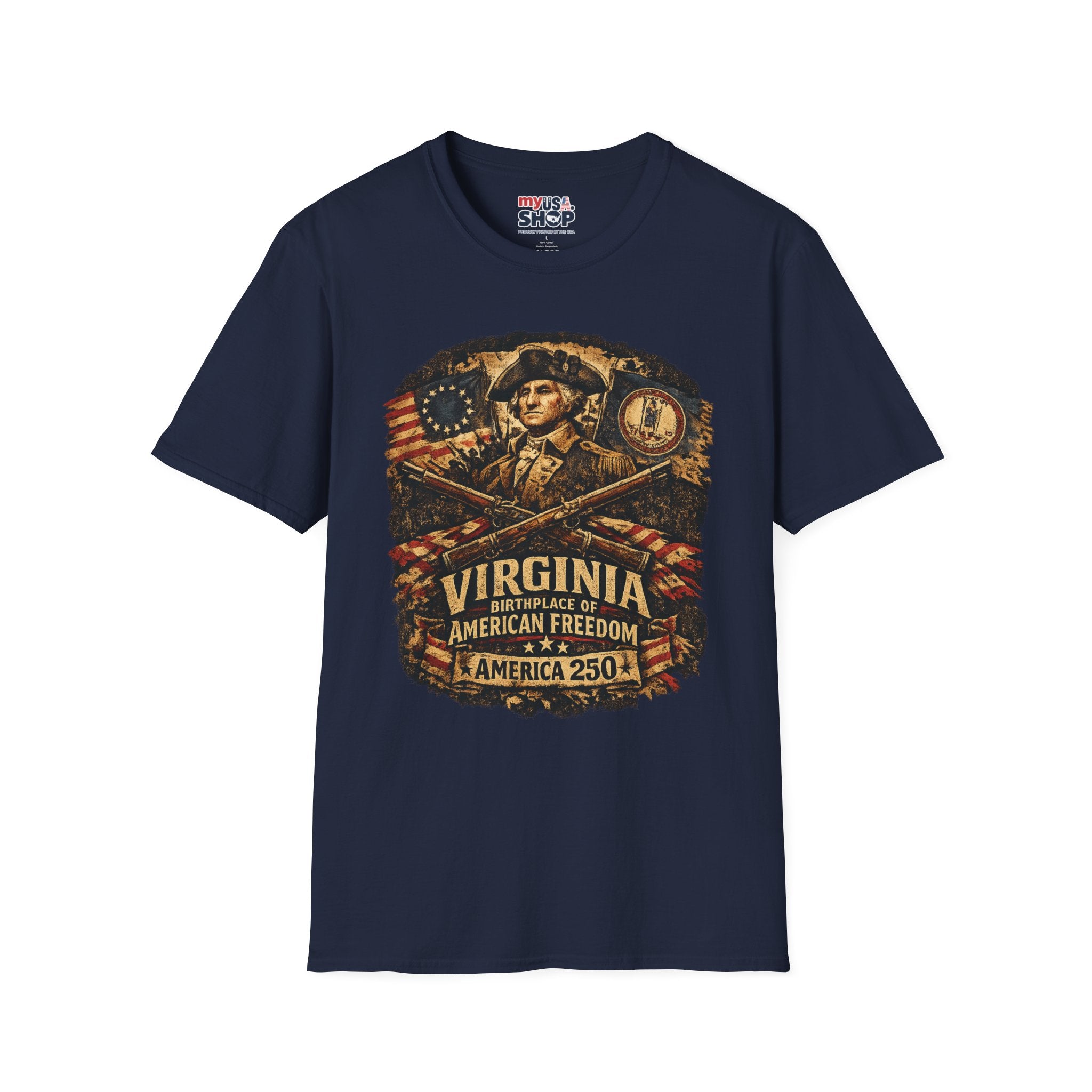 America 250 Virginia- American Freedom Tee Design