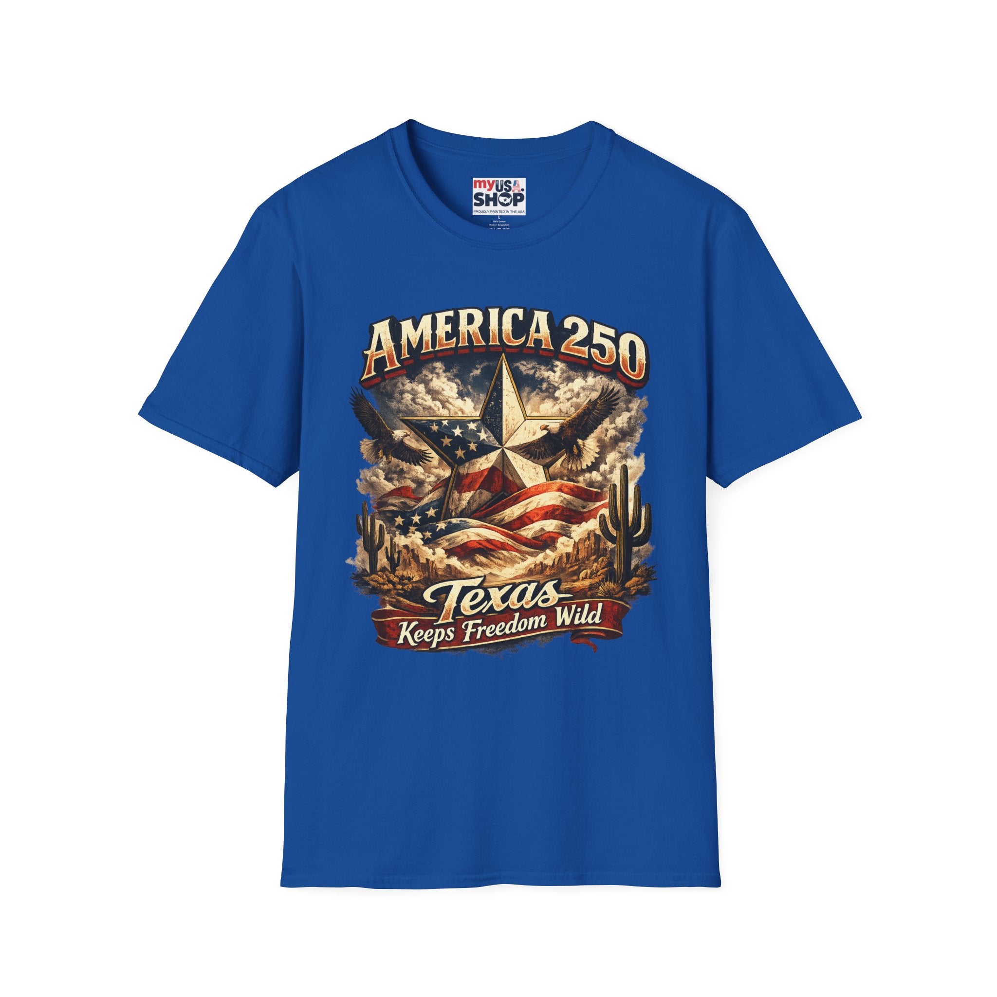 America 250 Texas Shirt — Texas Keeps Freedom Wild Patriotic Tee
