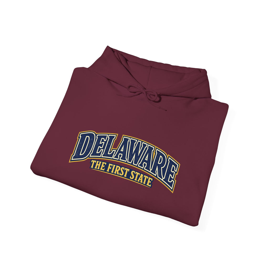 Delaware The First State Heavy Blend Hooded Sweatshirt