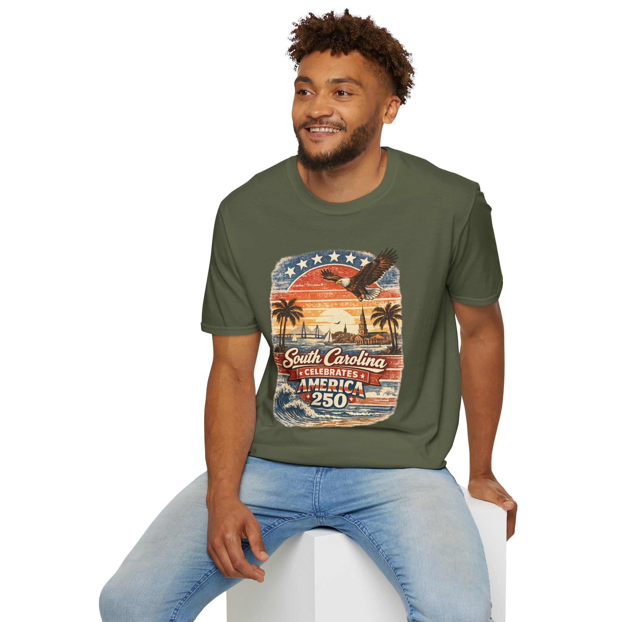 South Carolina Vintage Eagle T-Shirt — America Celebrates 250 Retro Tee