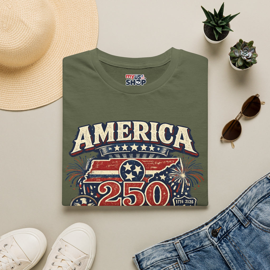 America 250 Tennessee Pride Shirt — 250 Years of Freedom Graphic Tee