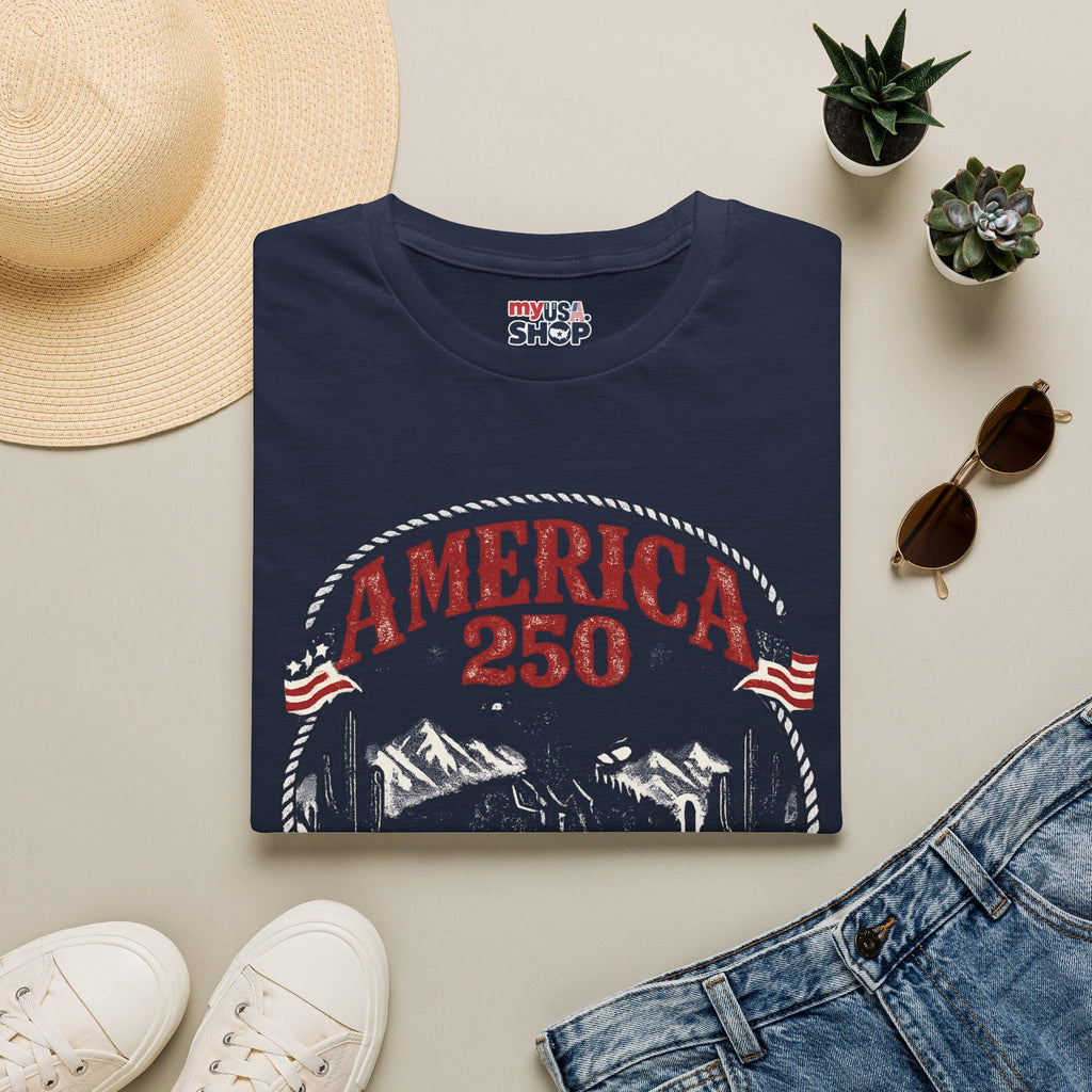 America 250 Utah State Shirt — Retro Rodeo Freedom Graphic Tee