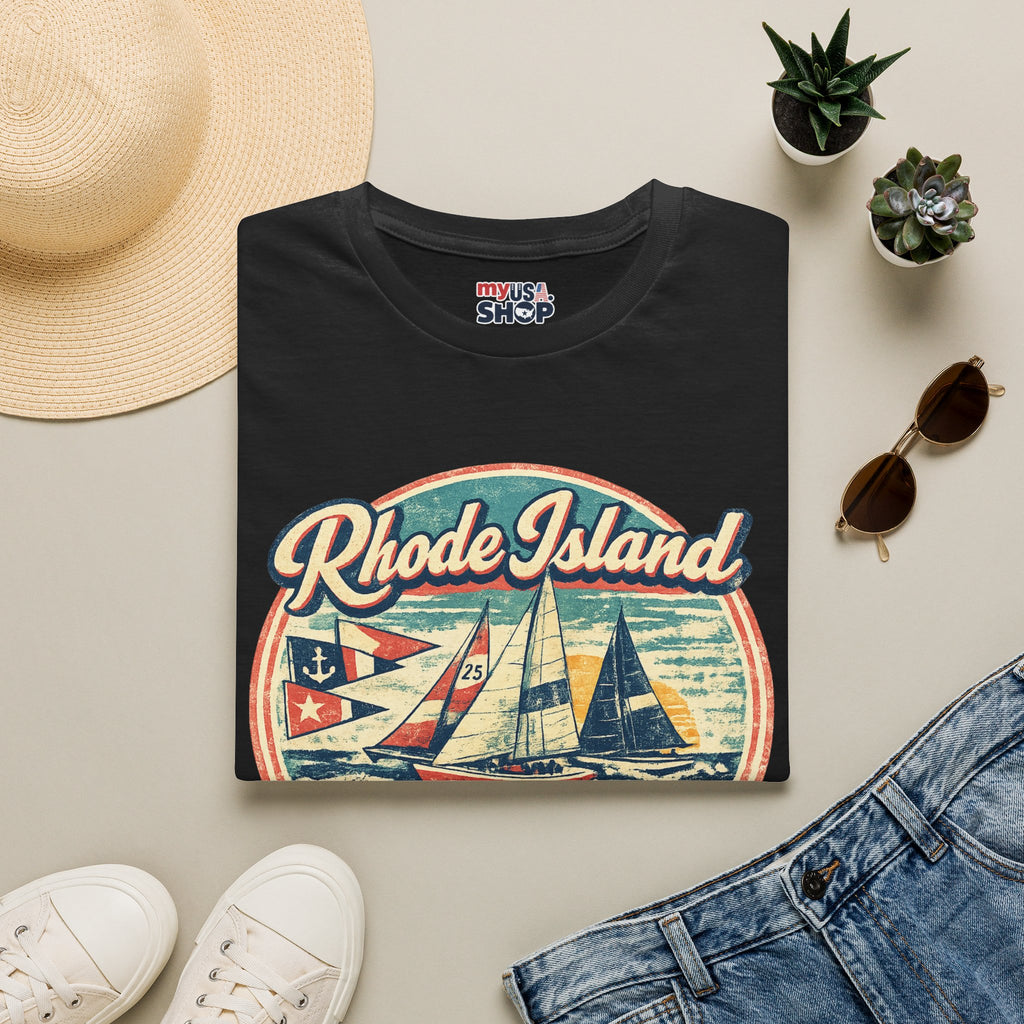 Rhode Island America 250 Shirt — Vintage Sailing Regatta Graphic Tee