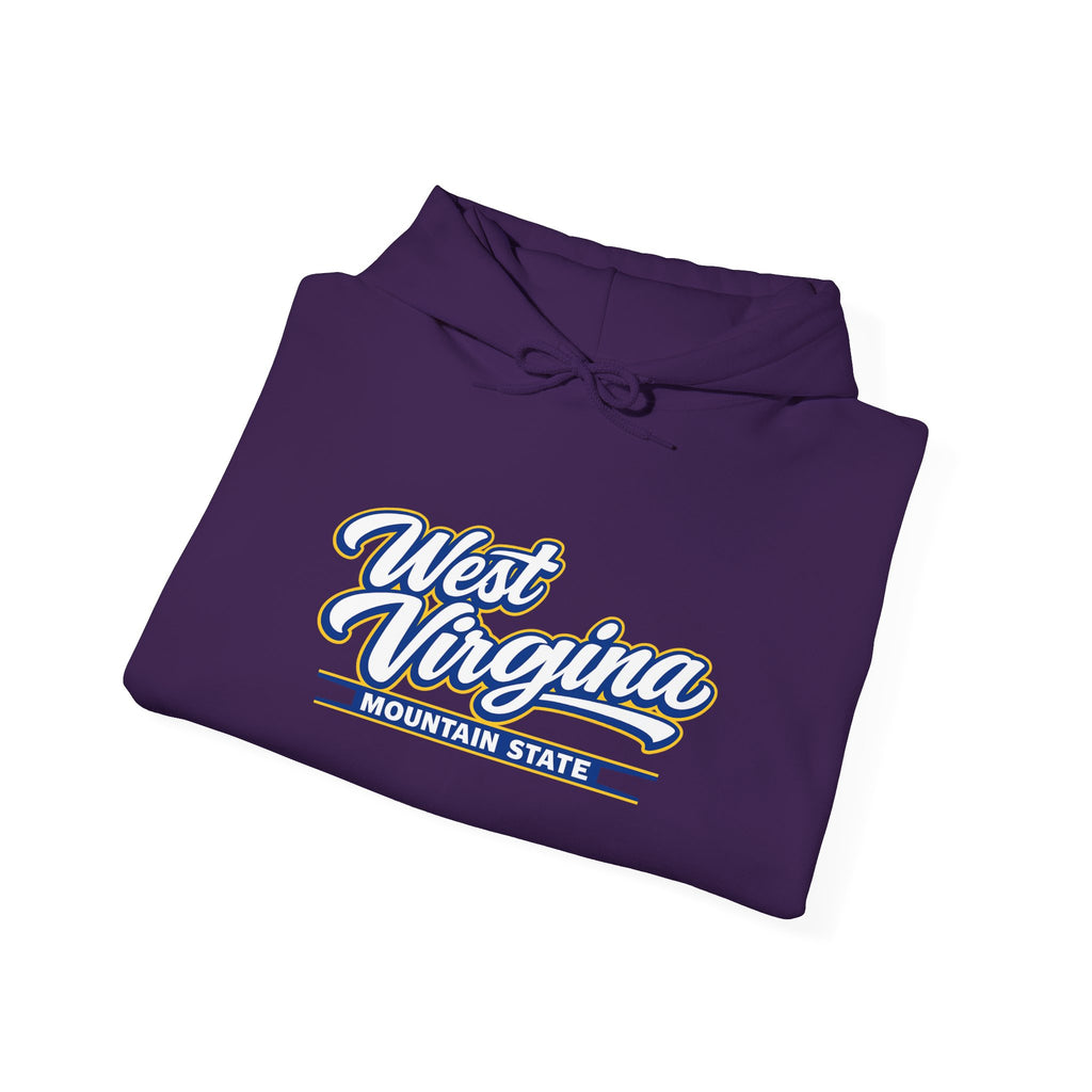 West Virginia Mountain State Heavy Blend Hooded Sweatshirt