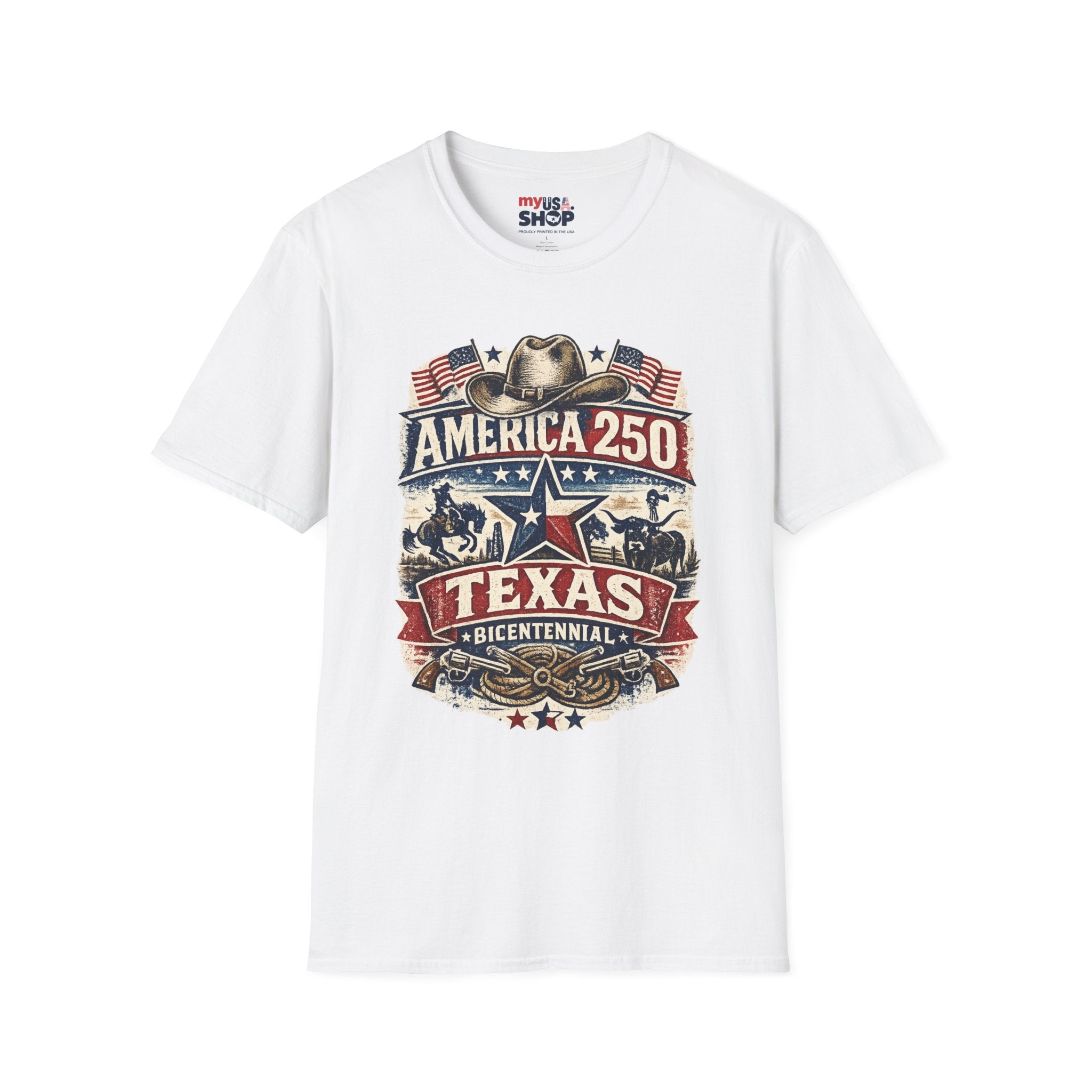 America 250 Texas T-Shirt — Western Heritage Graphic Tee
