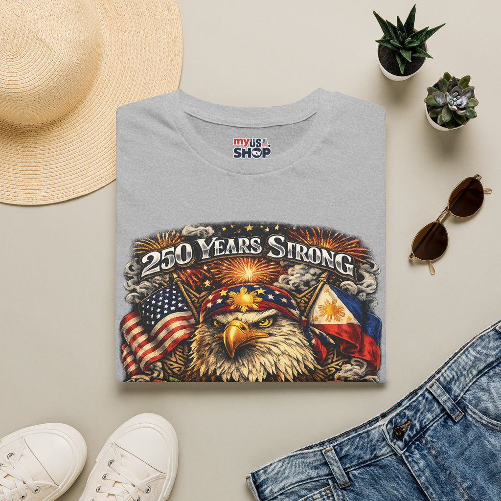 America 250 Years Strong Pinoy American Eagle Tee