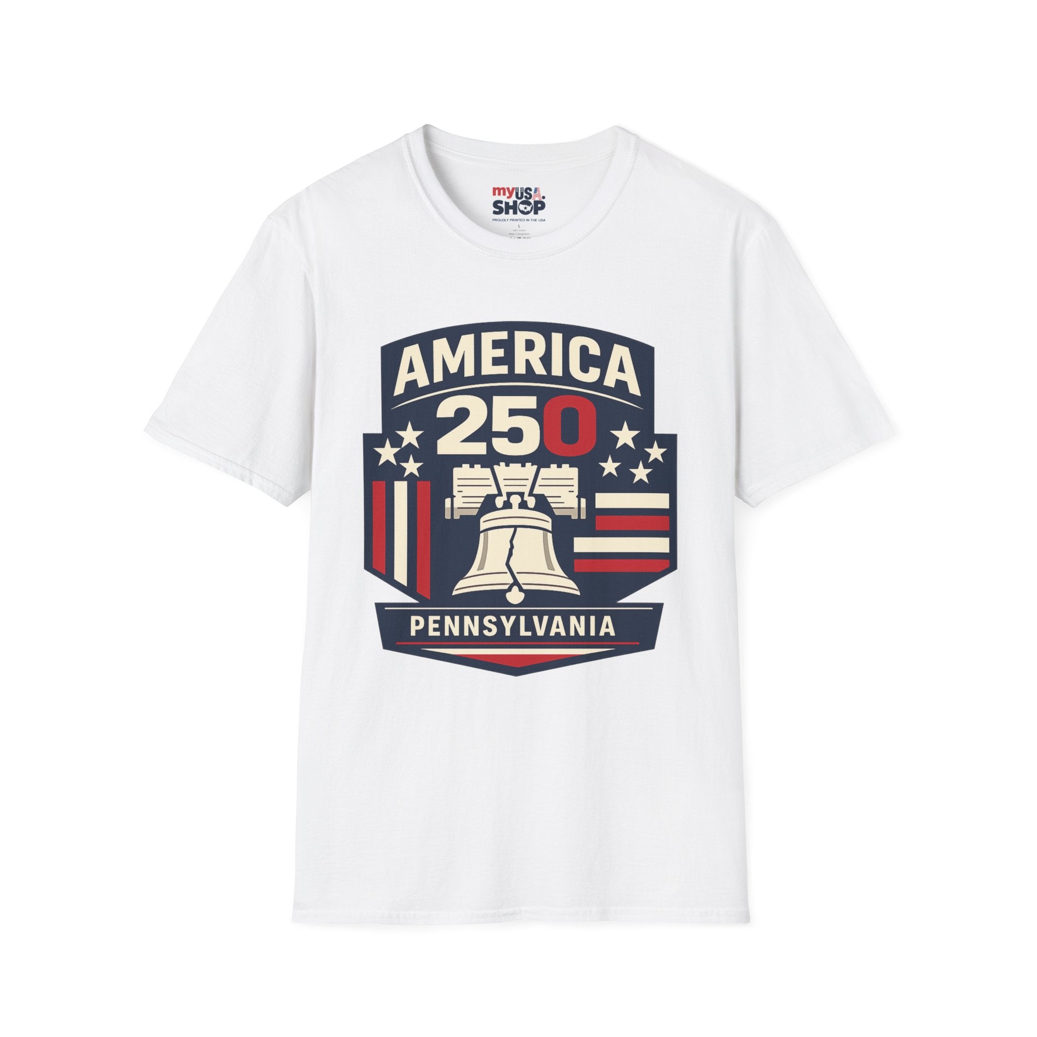 Pennsylvania America 250 Shirt — Modern Minimal Patriotic Badge Tee