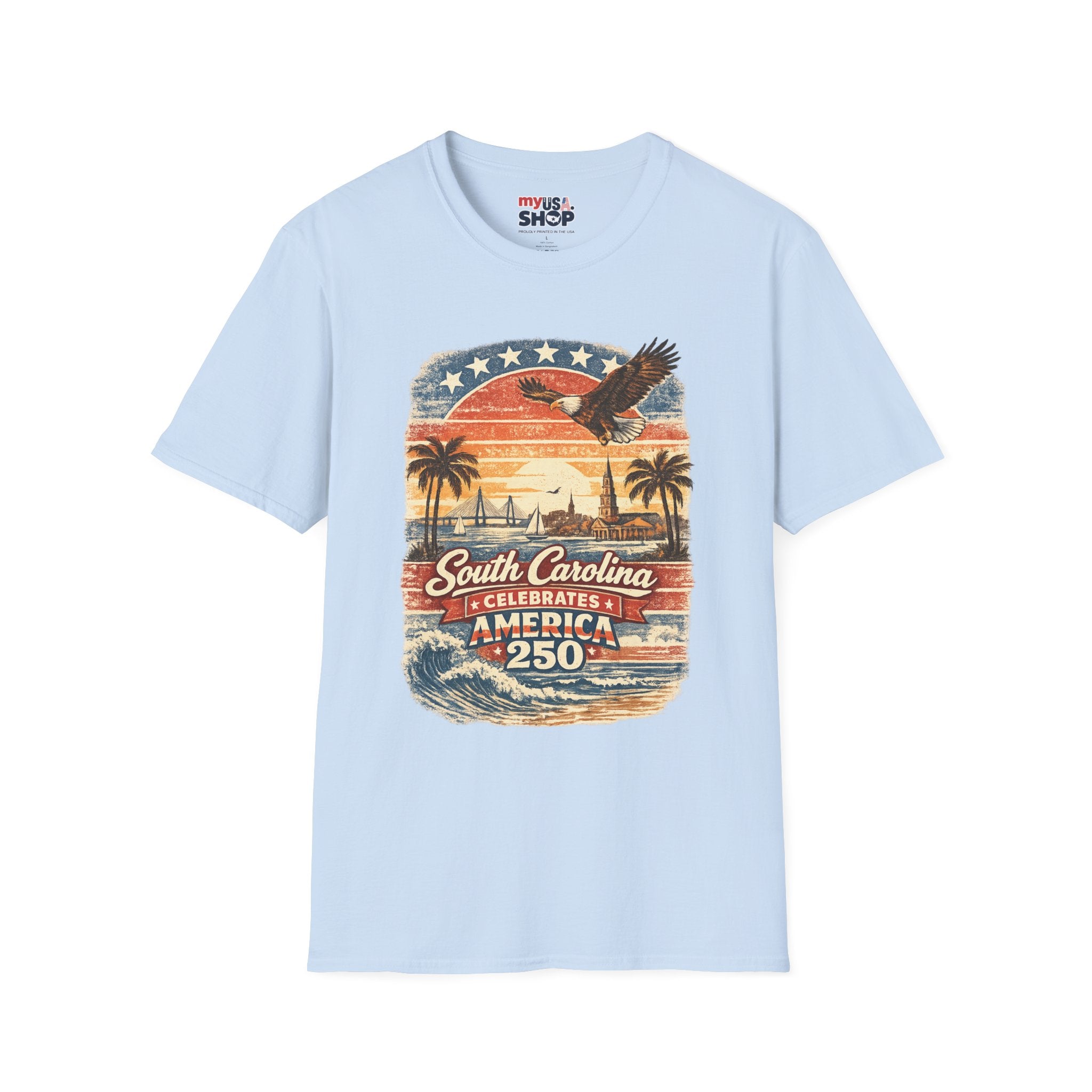 South Carolina Vintage Eagle T-Shirt — America Celebrates 250 Retro Tee