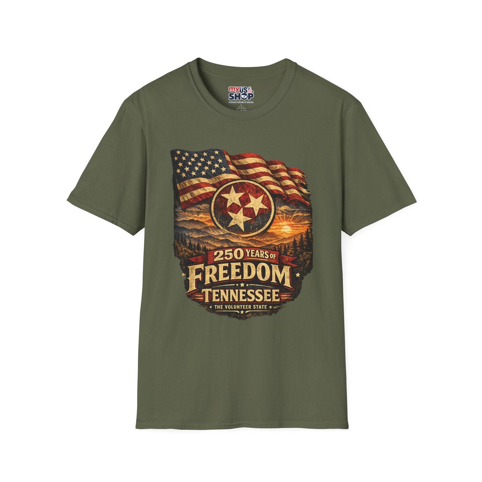 America 250 Tennessee T-Shirt — 250 Years of Freedom Patriotic Graphic Tee