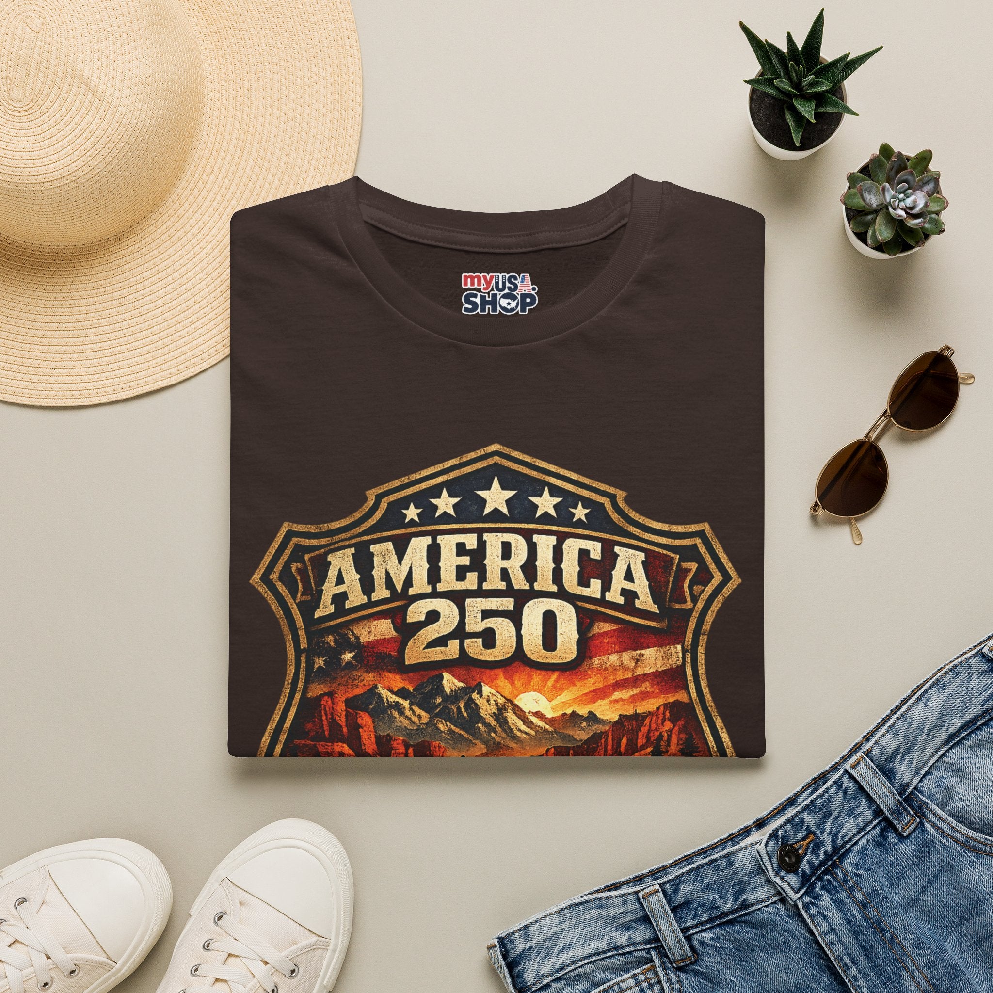 America 250 Utah State Shirt — Vintage Canyon Heritage Tee