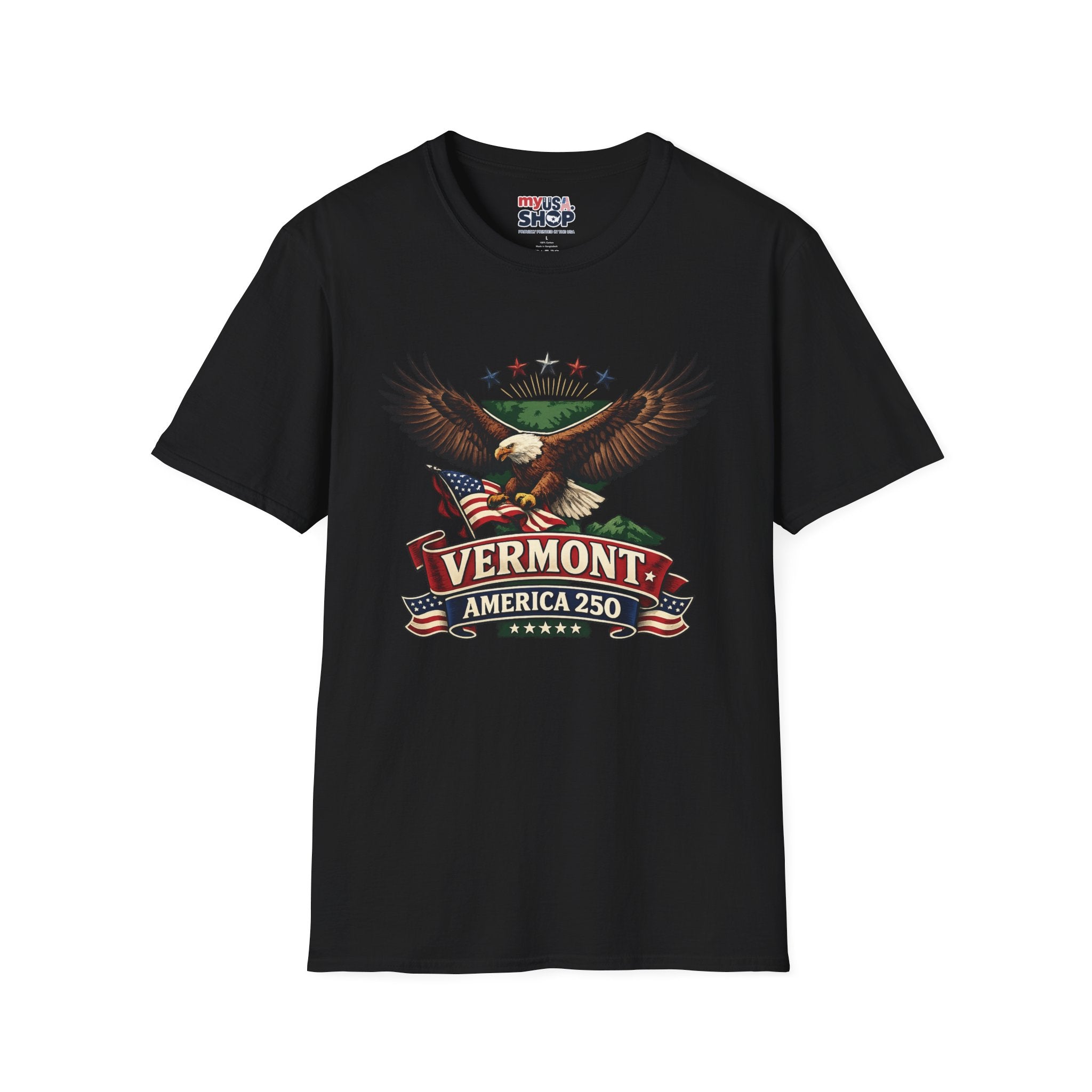 America 250 – Vermont Eagle Heritage Vintage Tee Design