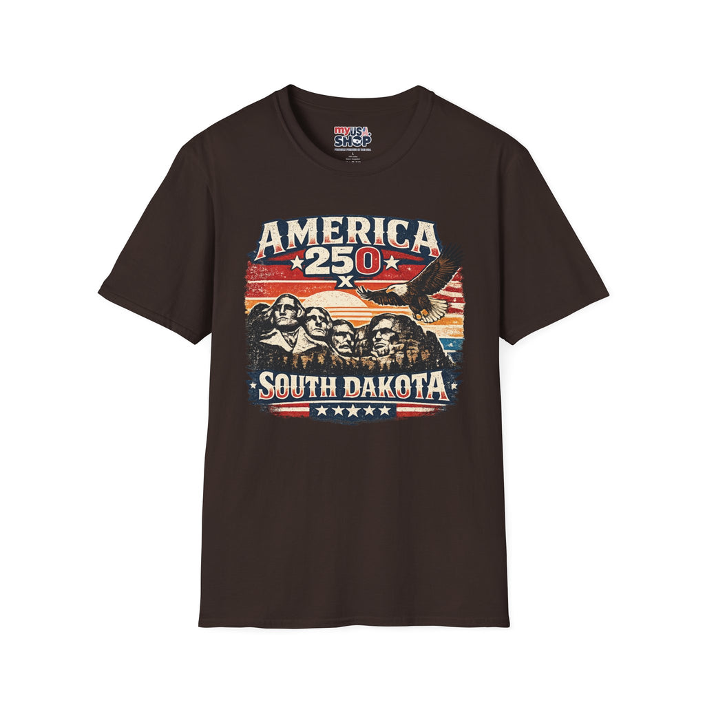 America 250 South Dakota T-Shirt — Vintage Eagle Patriotic USA Graphic Tee