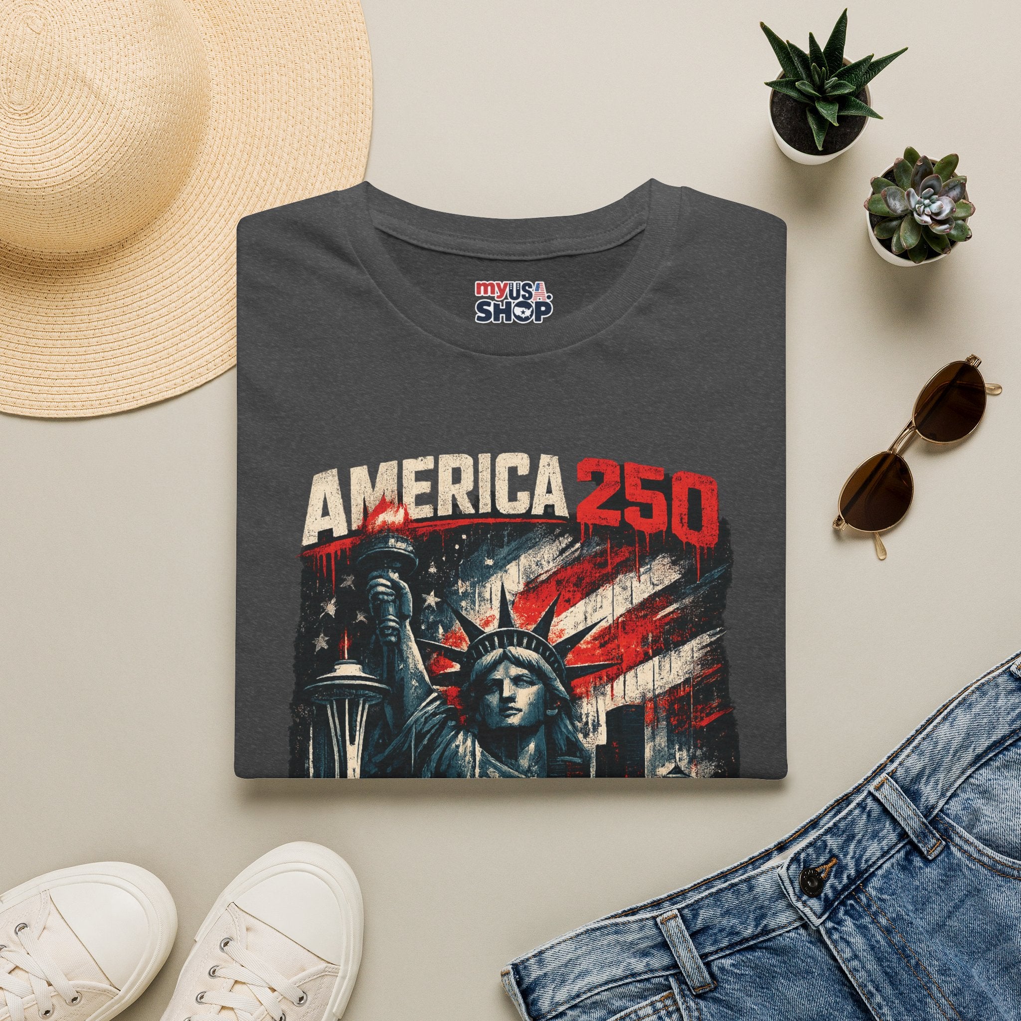 America 250 Statue of Liberty T-Shirt — Washington Strong Patriotic Tee