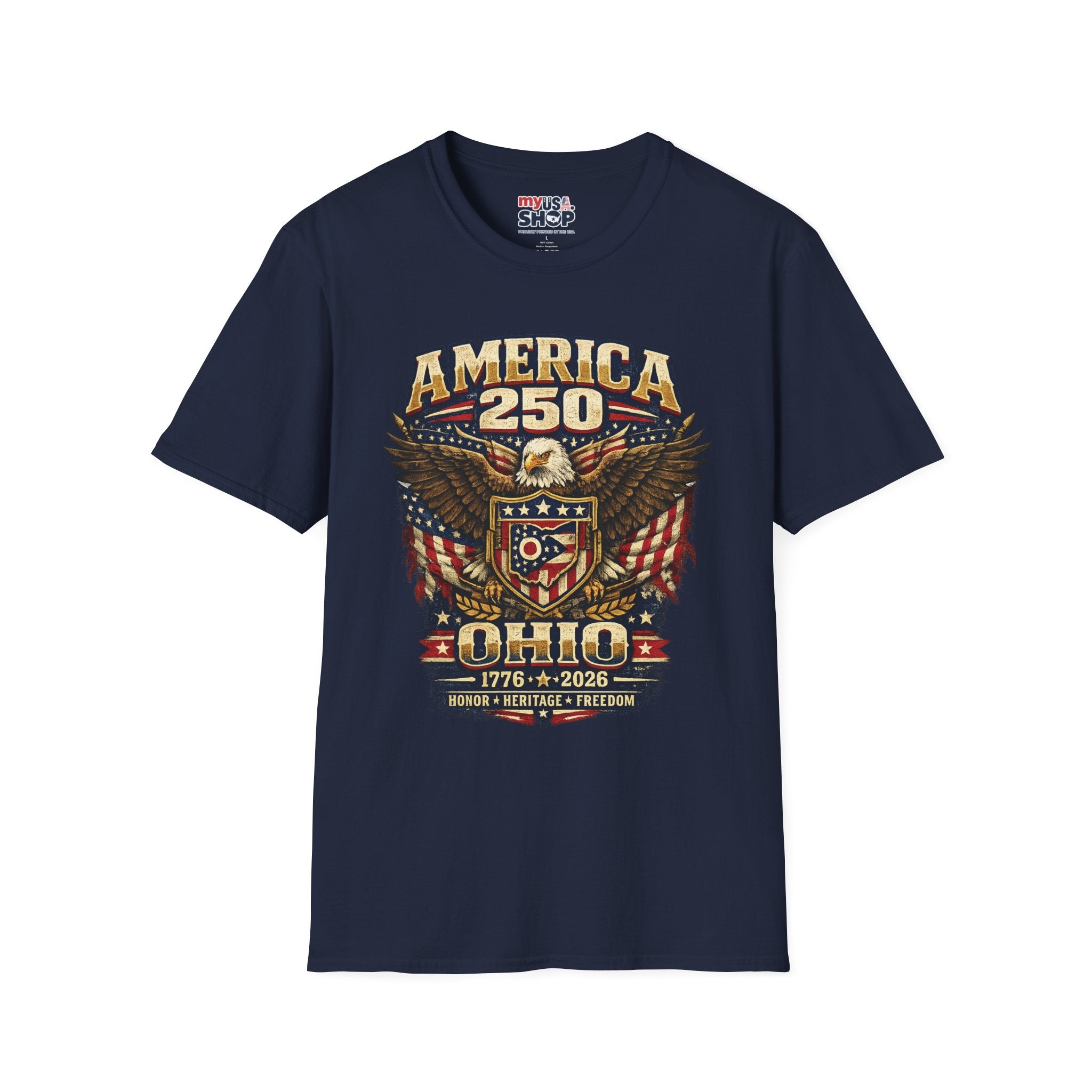 America 250 Ohio Eagle T-Shirt —1776–2026 Patriotic Tee