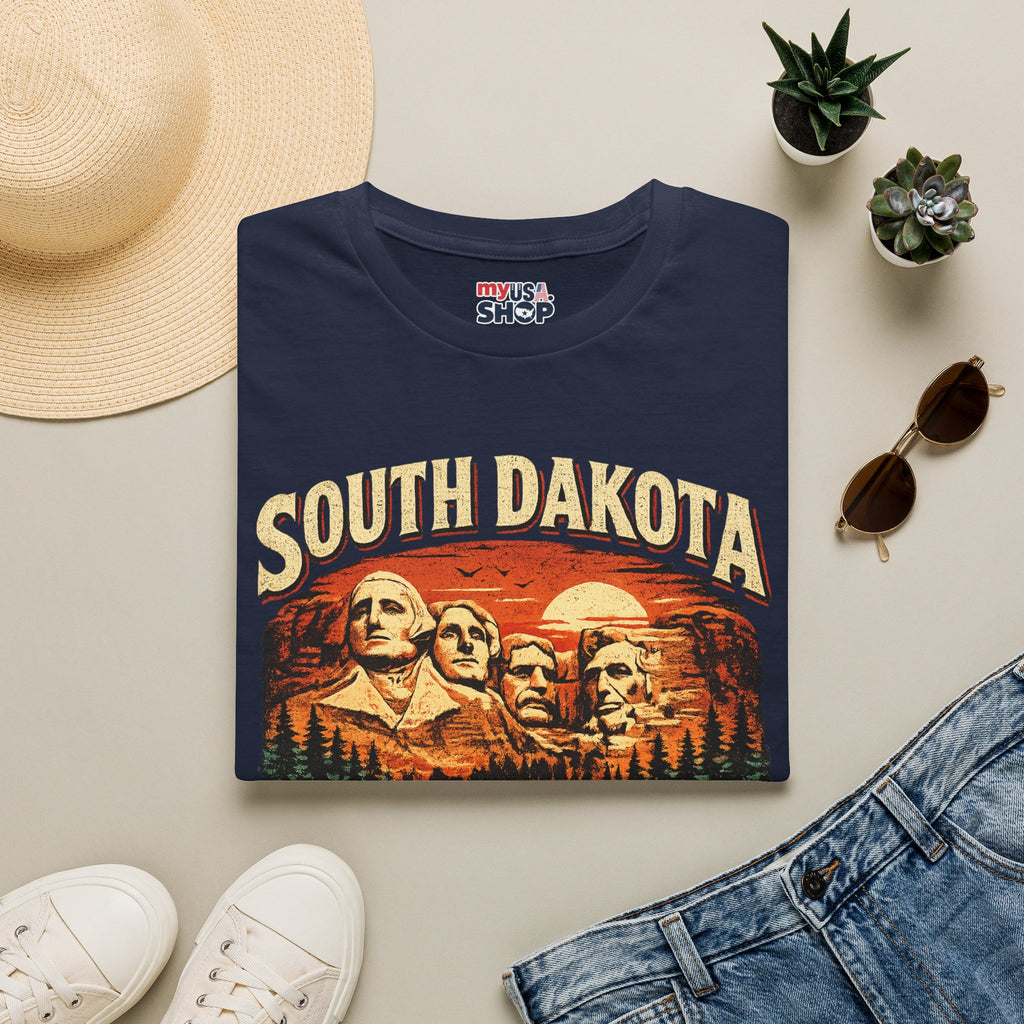 America 250 South Dakota Shirt — Sunset Mount Rushmore Celebration Tee