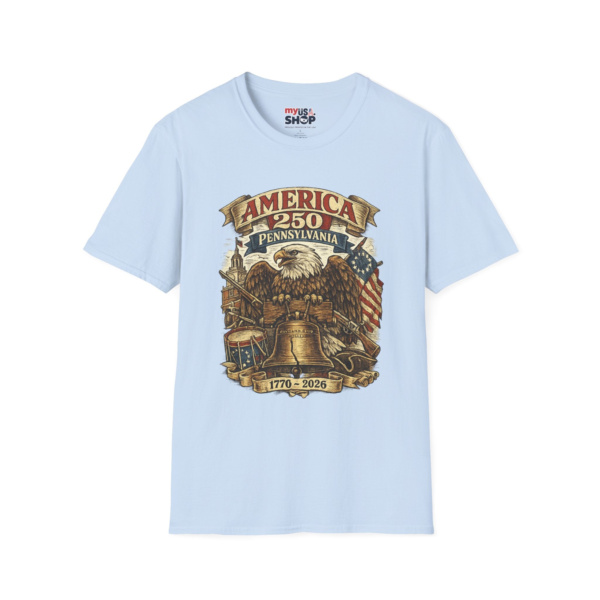 Pennsylvania America 250 Shirt — Colonial Eagle Heritage Graphic Tee