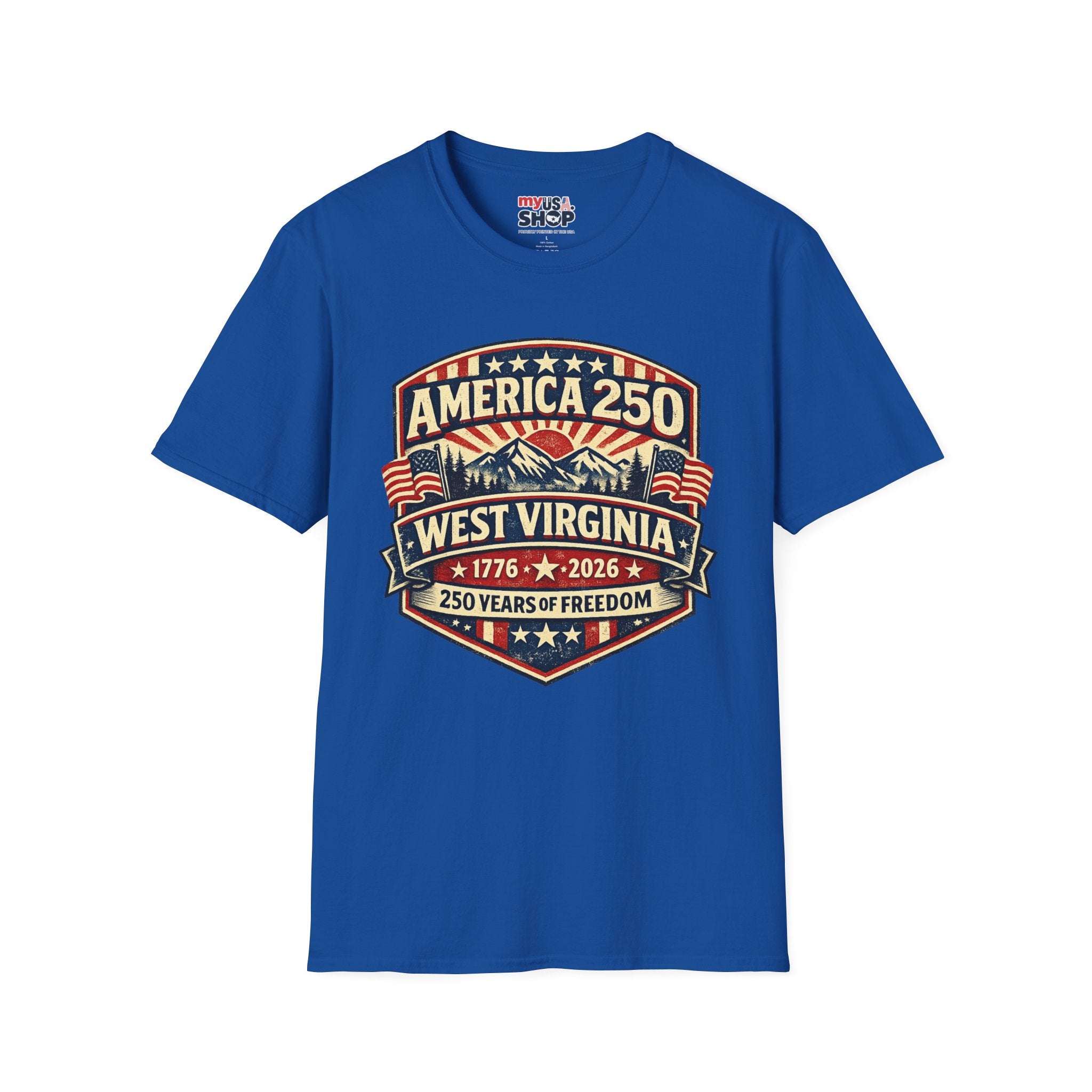 America 250 West Virginia T-Shirt — 250 Years of Freedom 1776–2026 Celebration Tee