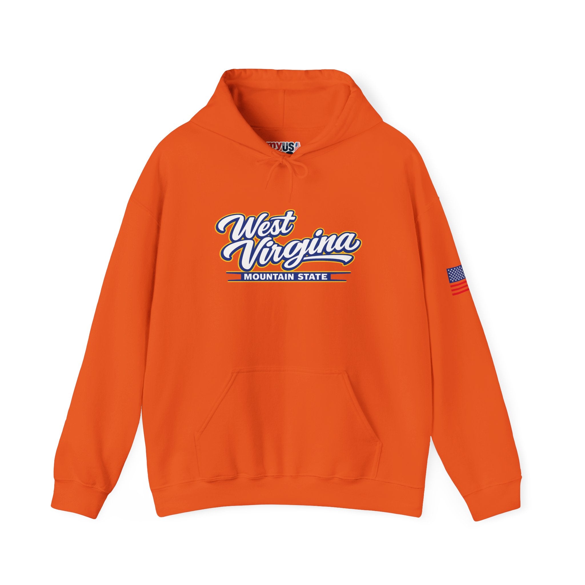 West Virginia Mountain State Heavy Blend Hooded Sweatshirt