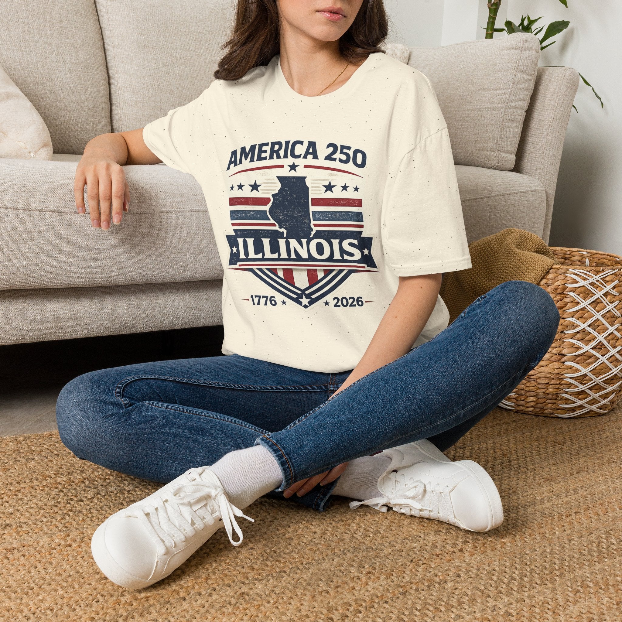 America 250 Illinois T-Shirt — 1776–2026 USA State Pride Tee