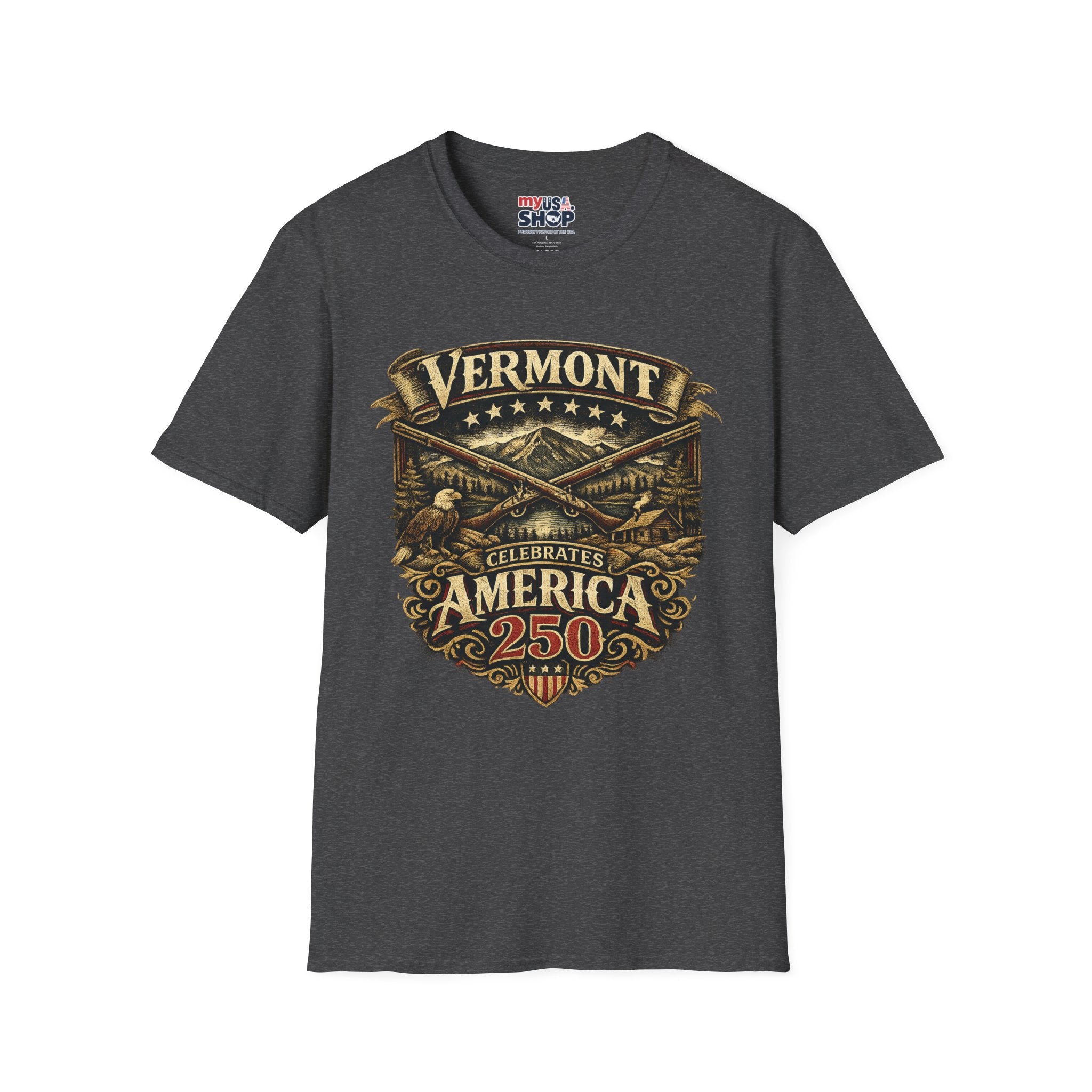 America 250 – Vermont Freedom Heritage Vintage Tee Design
