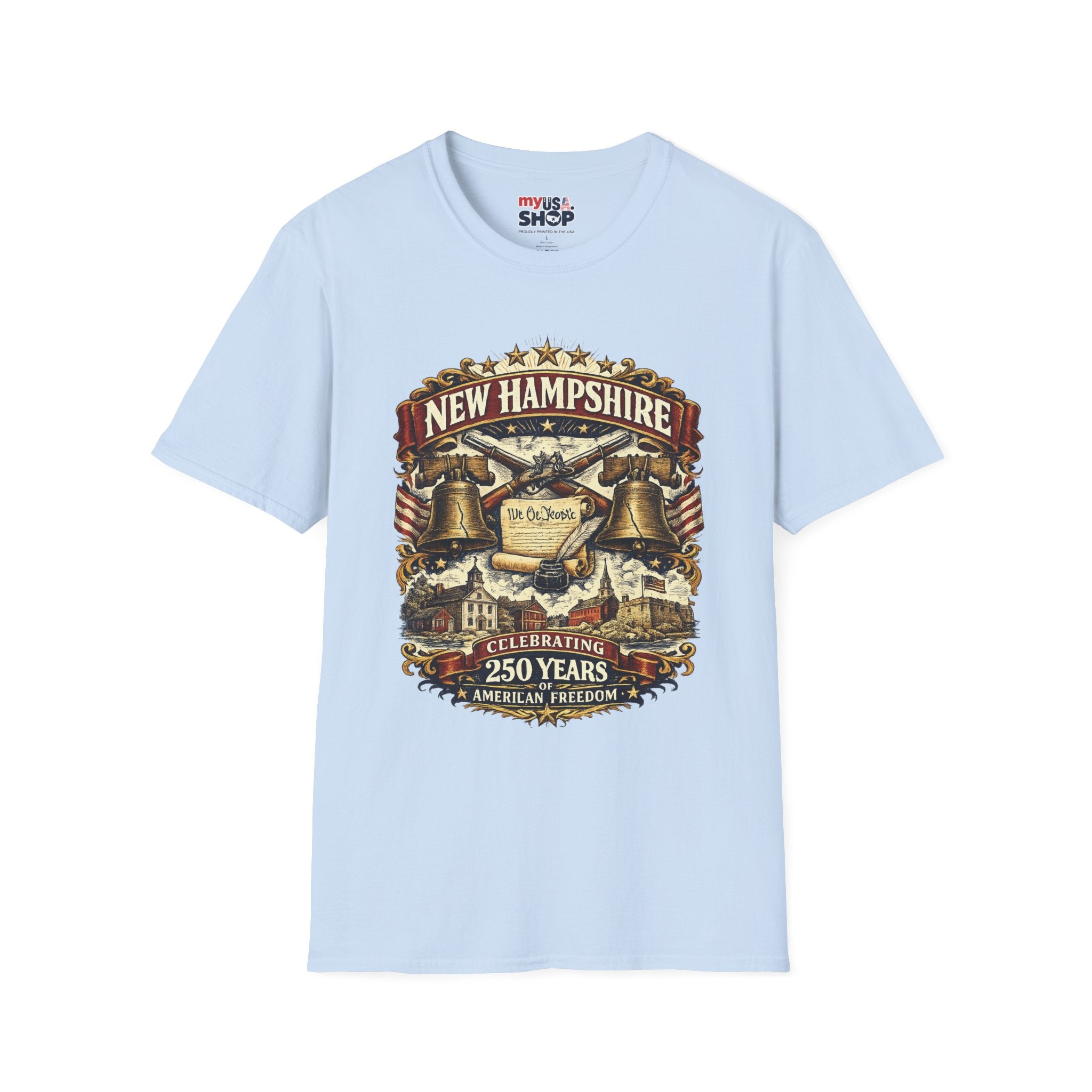 America 250 New Hampshire Heritage T-Shirt — We the People 250th Anniversary Vintage