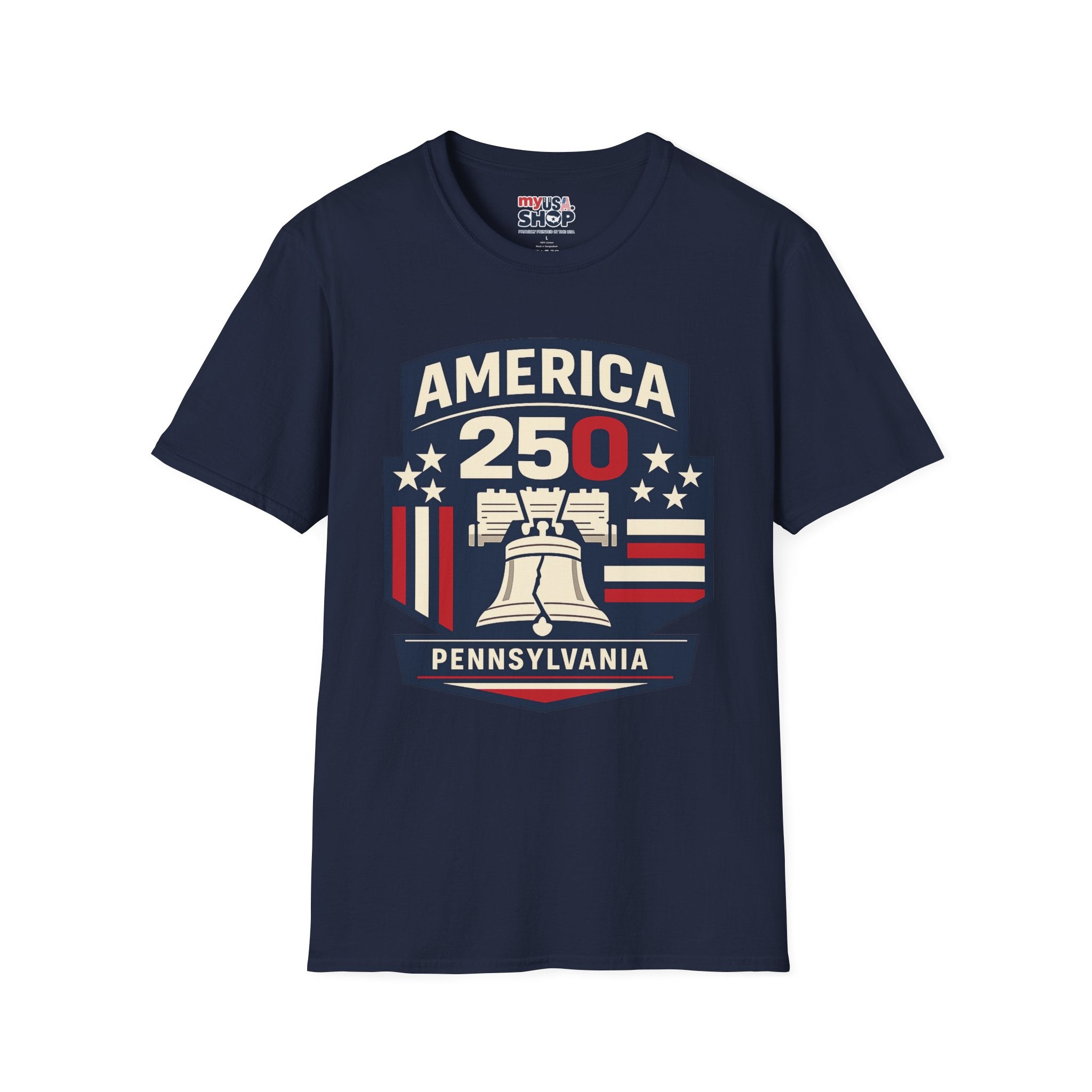 Pennsylvania America 250 Shirt — Modern Minimal Patriotic Badge Tee