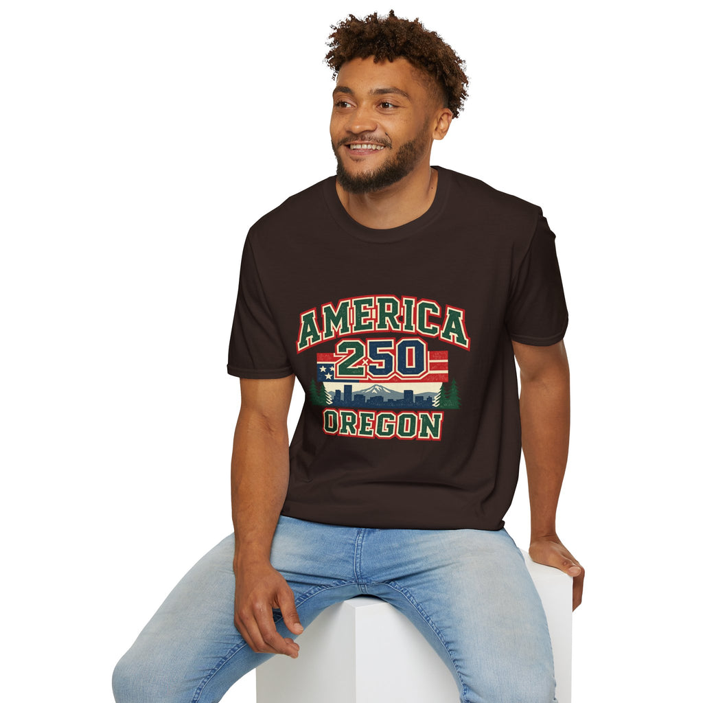 America 250 Shirt — Oregon Retro Collegiate Northwest Graphic Tee