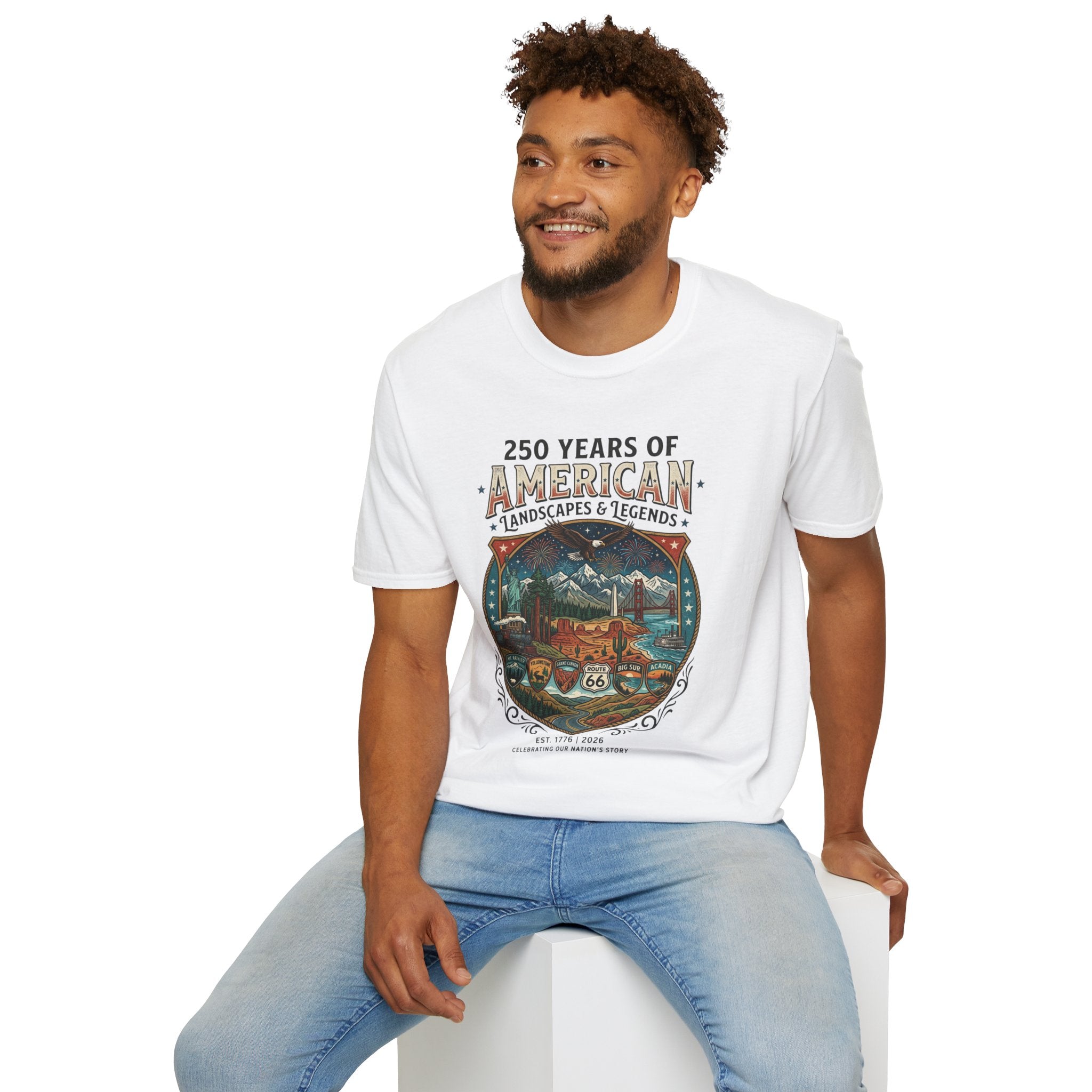 250 Years of American Landscapes & Legends T-Shirt America 250 Pop Culture