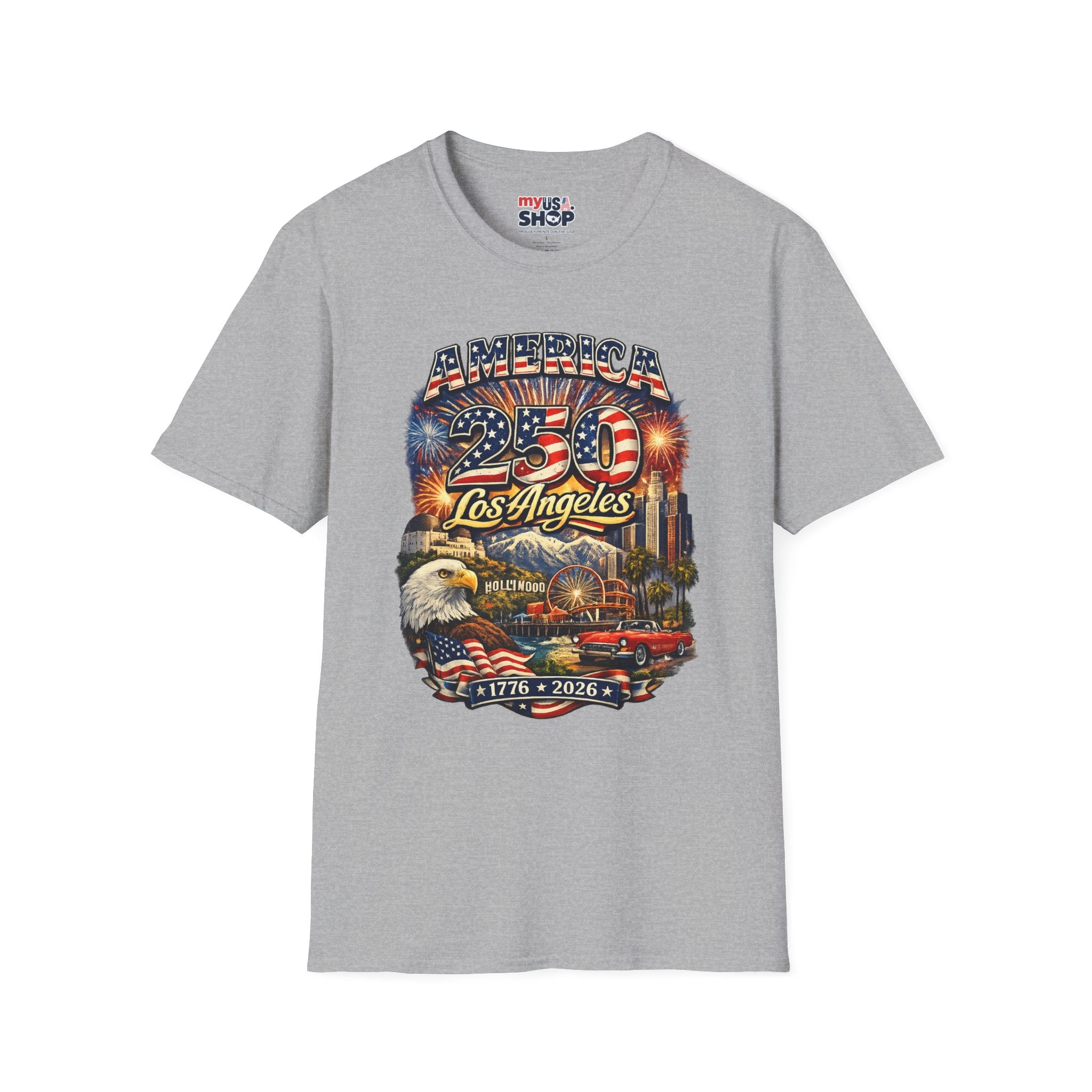 America 250 Los Angeles Hollywood Santa Monica Griffith Eagle 1776 2026 California Tee