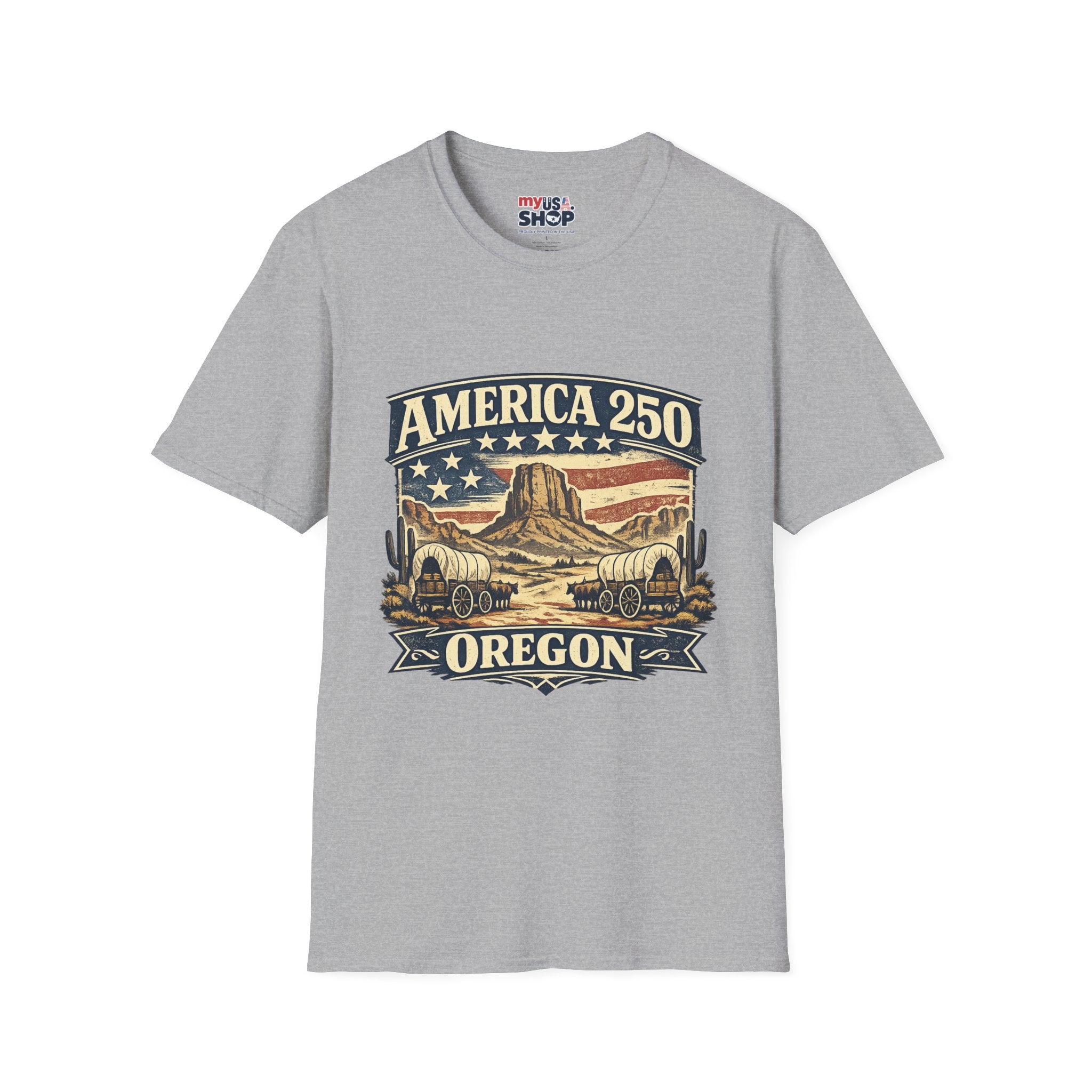 America 250 Shirt — Oregon Western Pioneer Trail Graphic Tee