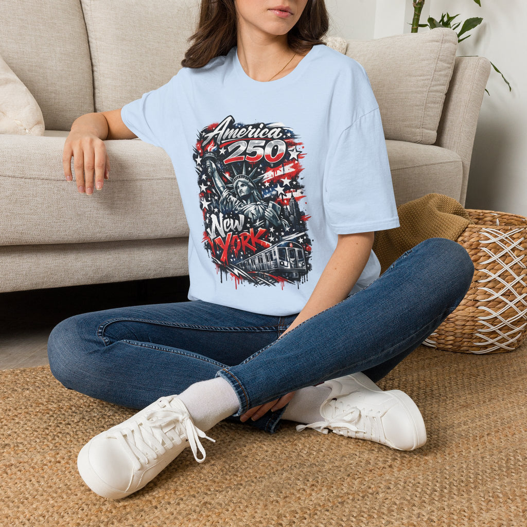 America 250 Statue of Liberty T-Shirt — Patriotic New York 250th Anniversary Tee
