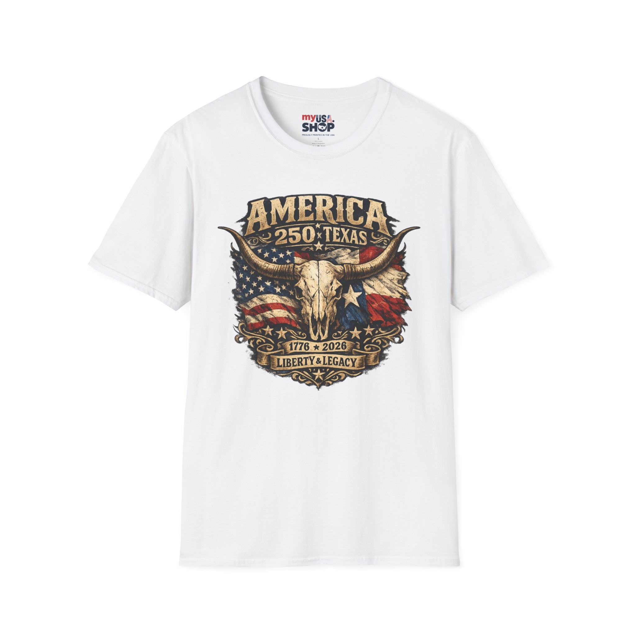 America 250 Texas Shirt — Liberty & Legacy Western Graphic Tee