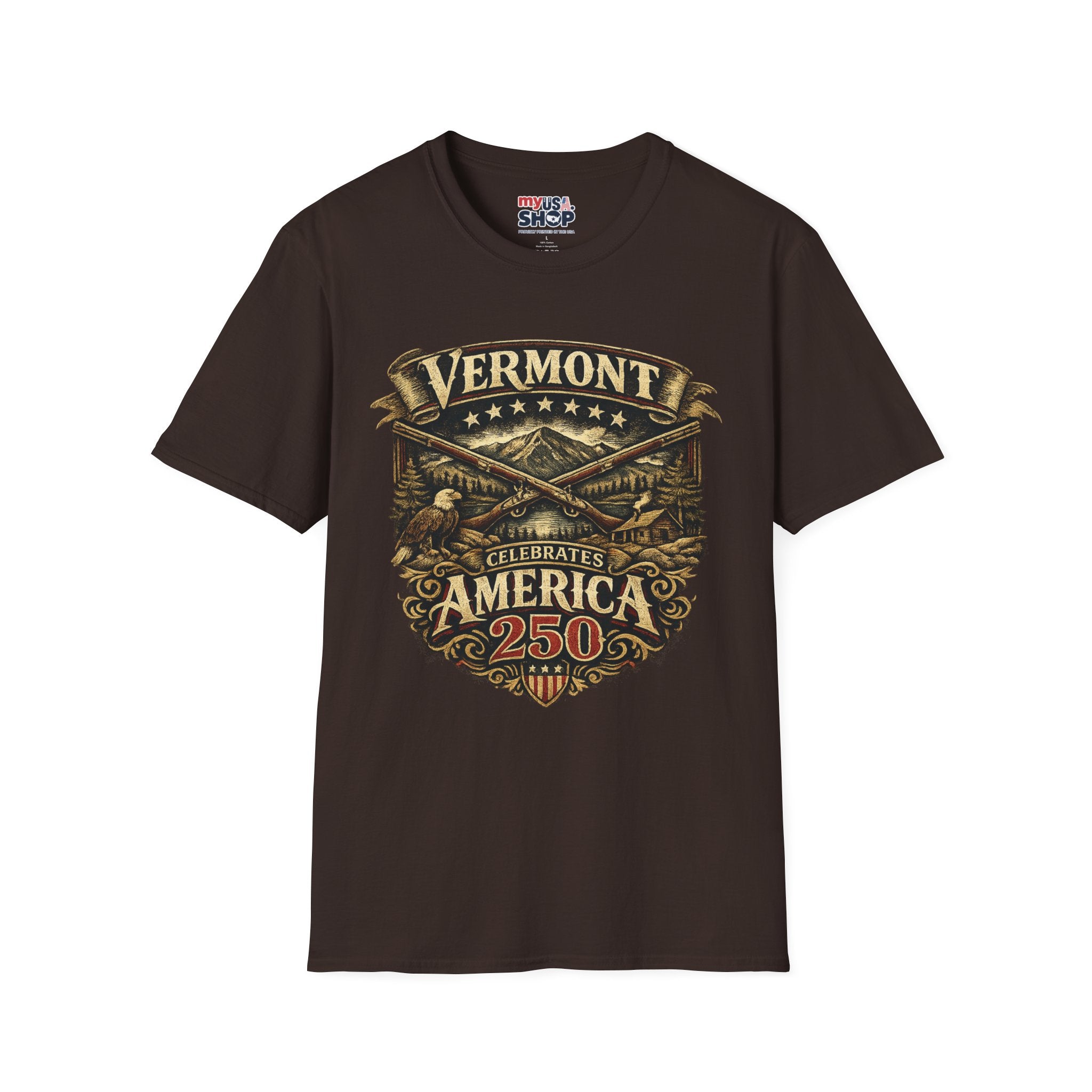 America 250 – Vermont Freedom Heritage Vintage Tee Design