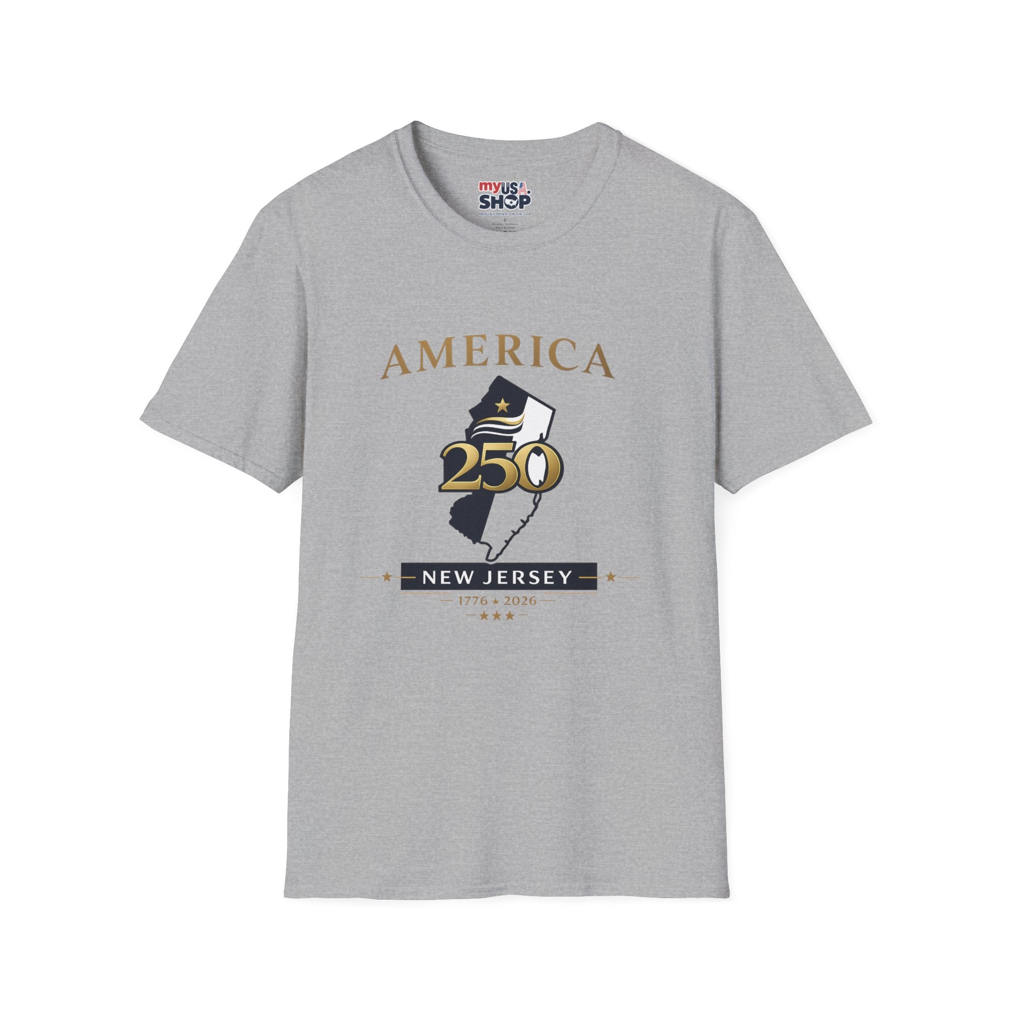 America 250 x New Jersey— Golden Map