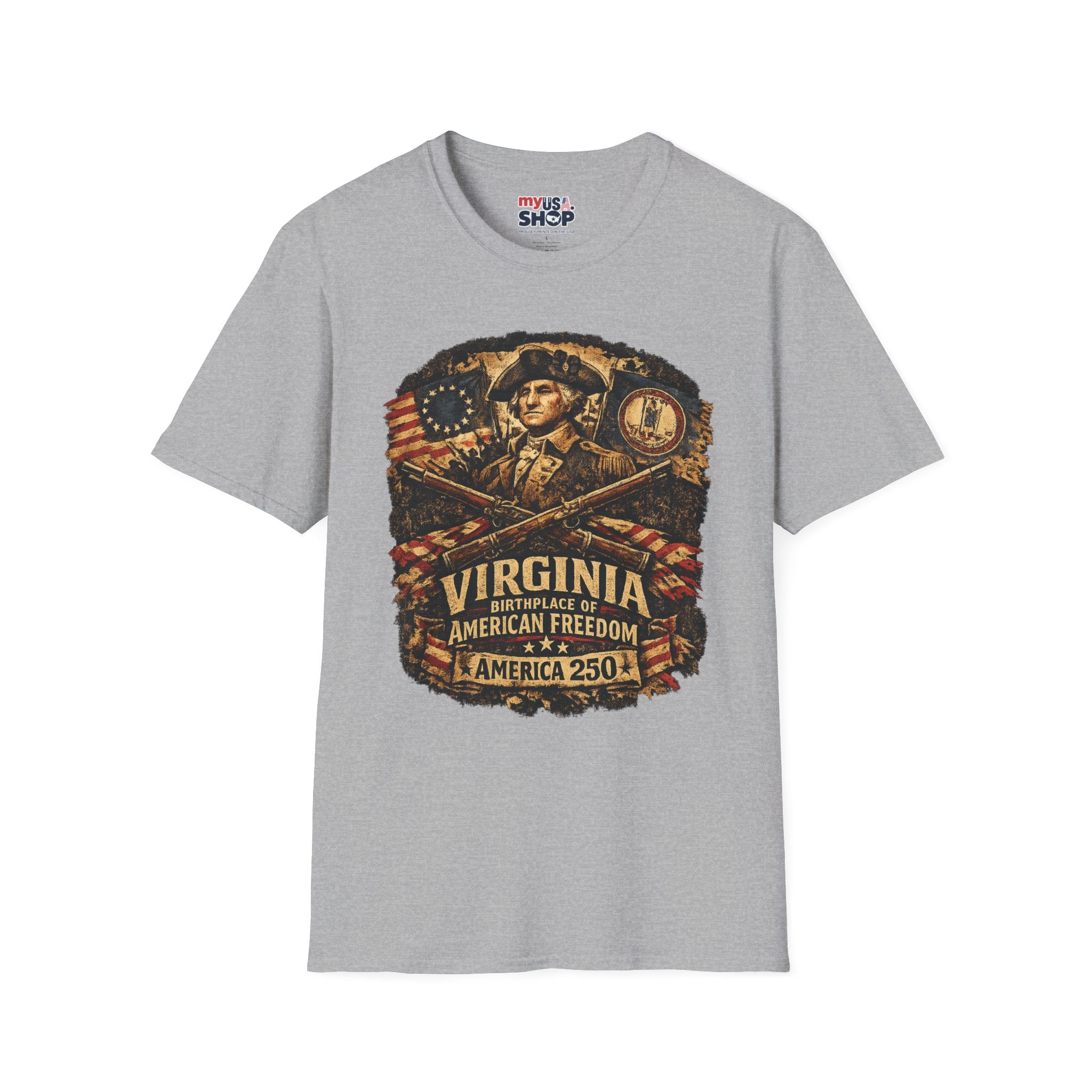 America 250 Virginia- American Freedom Tee Design