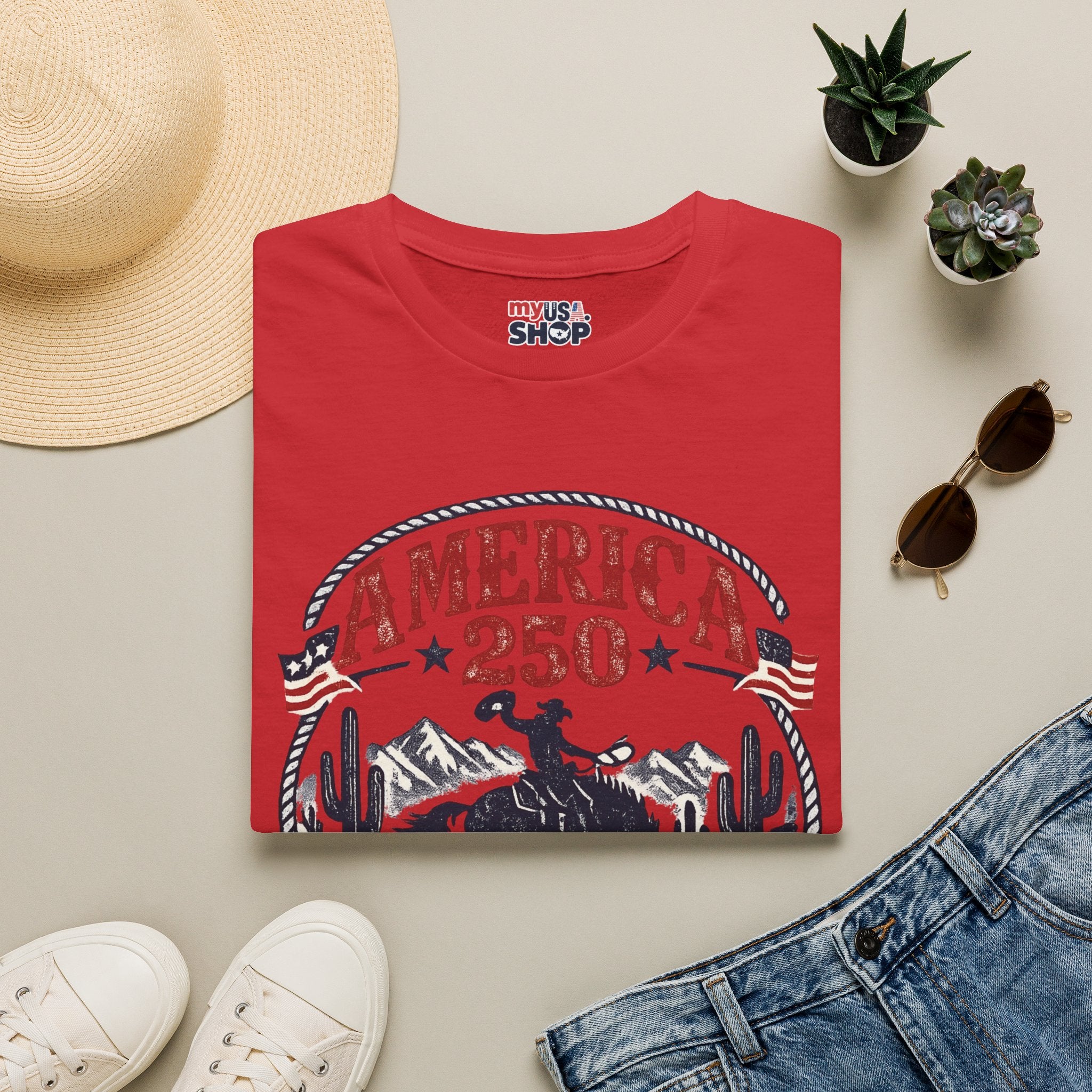 America 250 Utah State Shirt — Retro Rodeo Freedom Graphic Tee