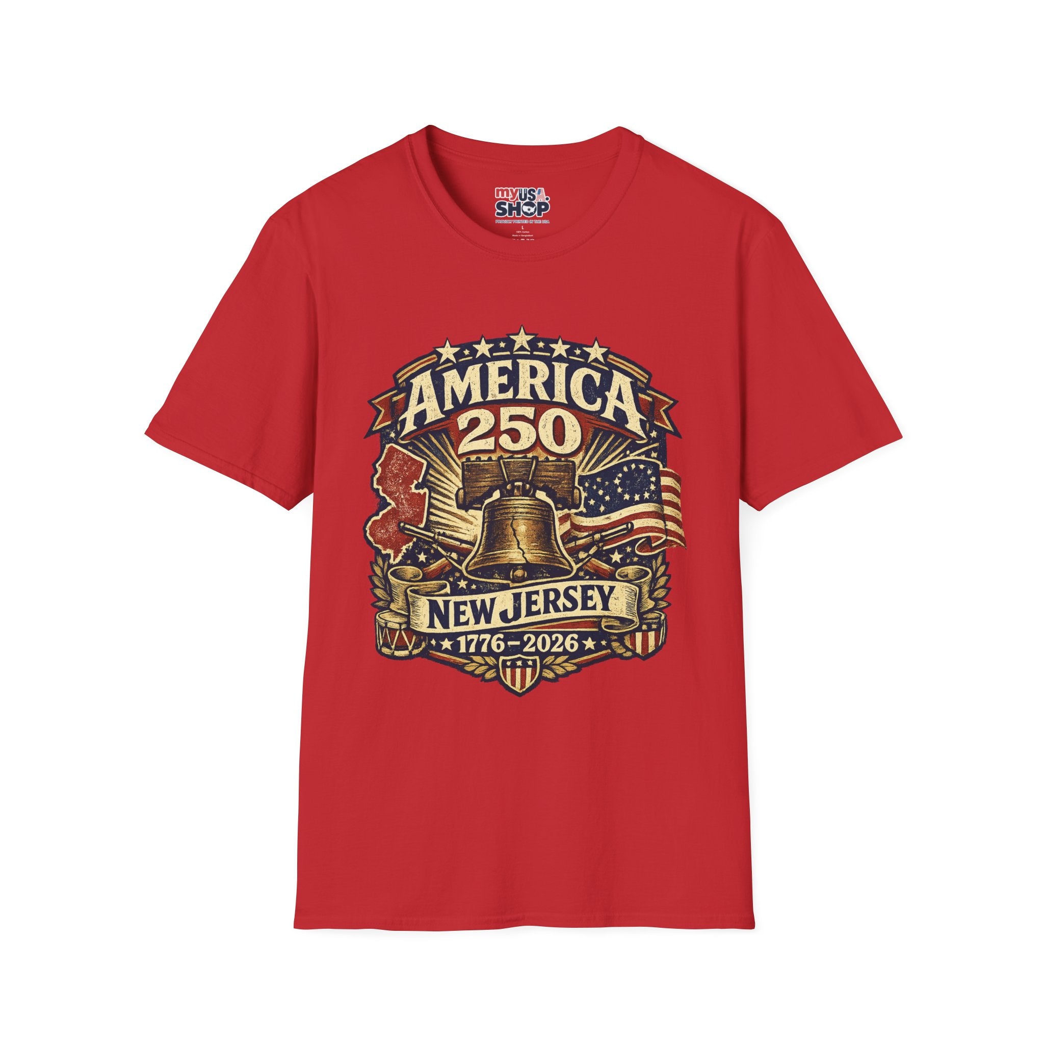 America 250 New Jersey Bicentennial Liberty Bell Tee