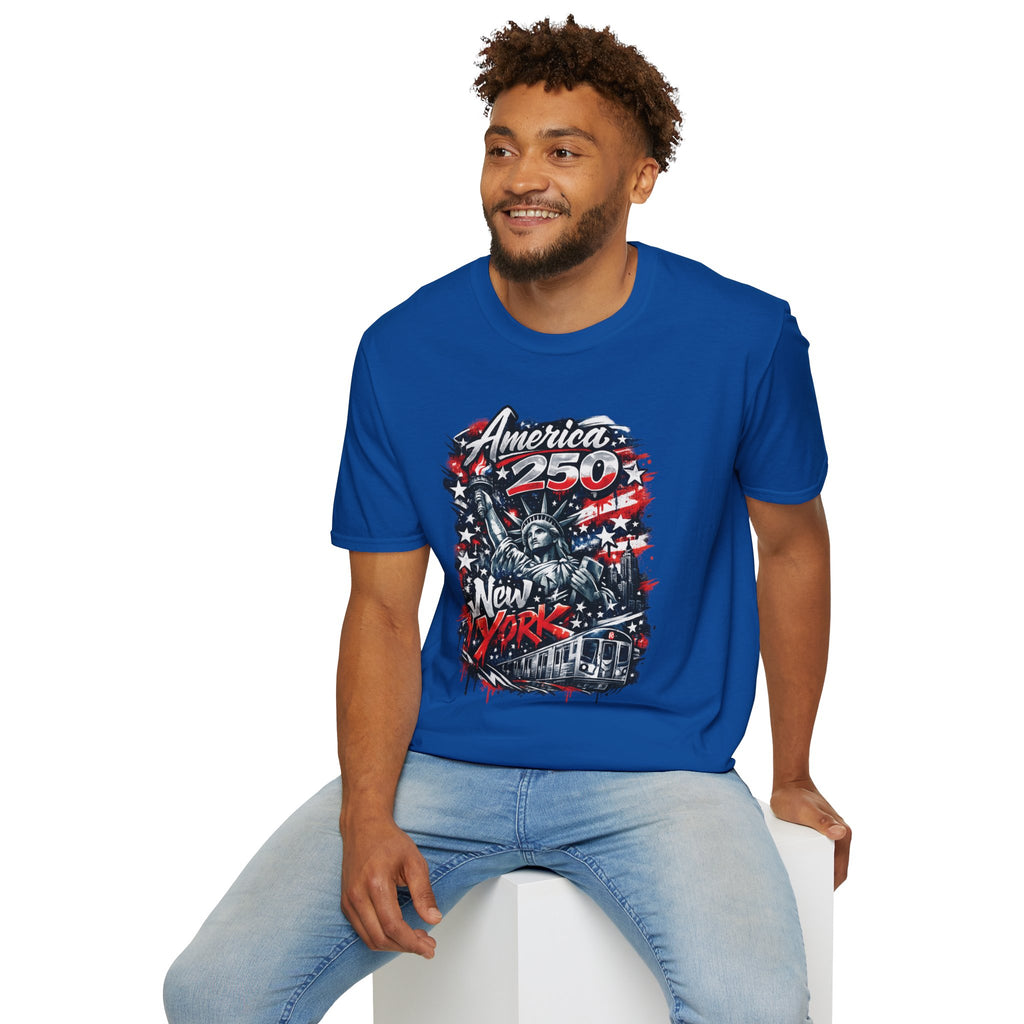 America 250 Statue of Liberty T-Shirt — Patriotic New York 250th Anniversary Tee