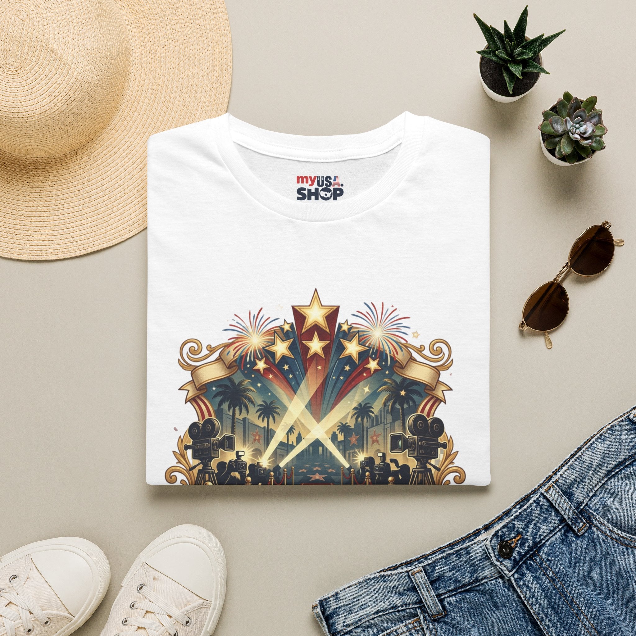 Stars of Freedom T‑Shirt — America 250 Patriotic Celebration Tee Pop Culture