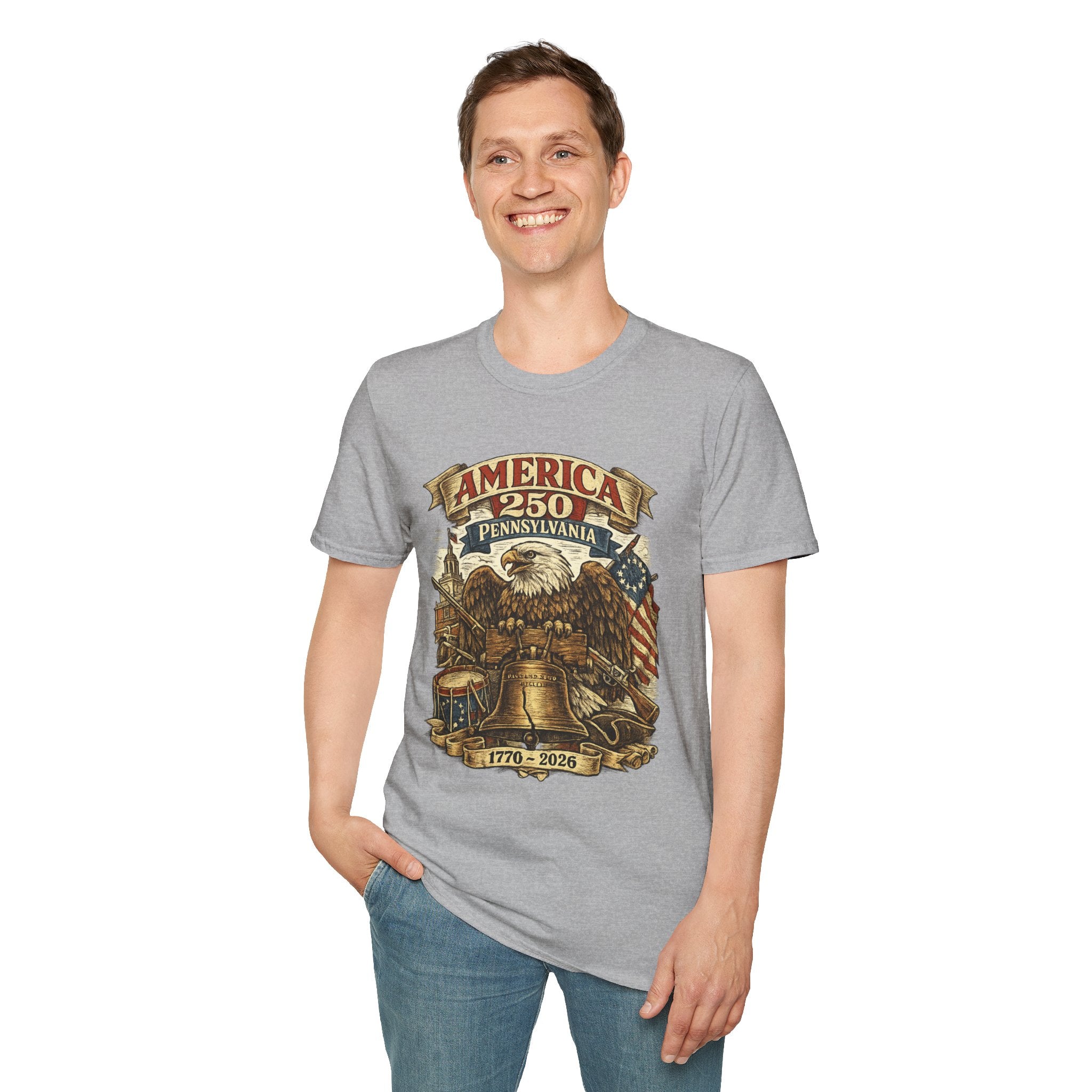 Pennsylvania America 250 Shirt — Colonial Eagle Heritage Graphic Tee