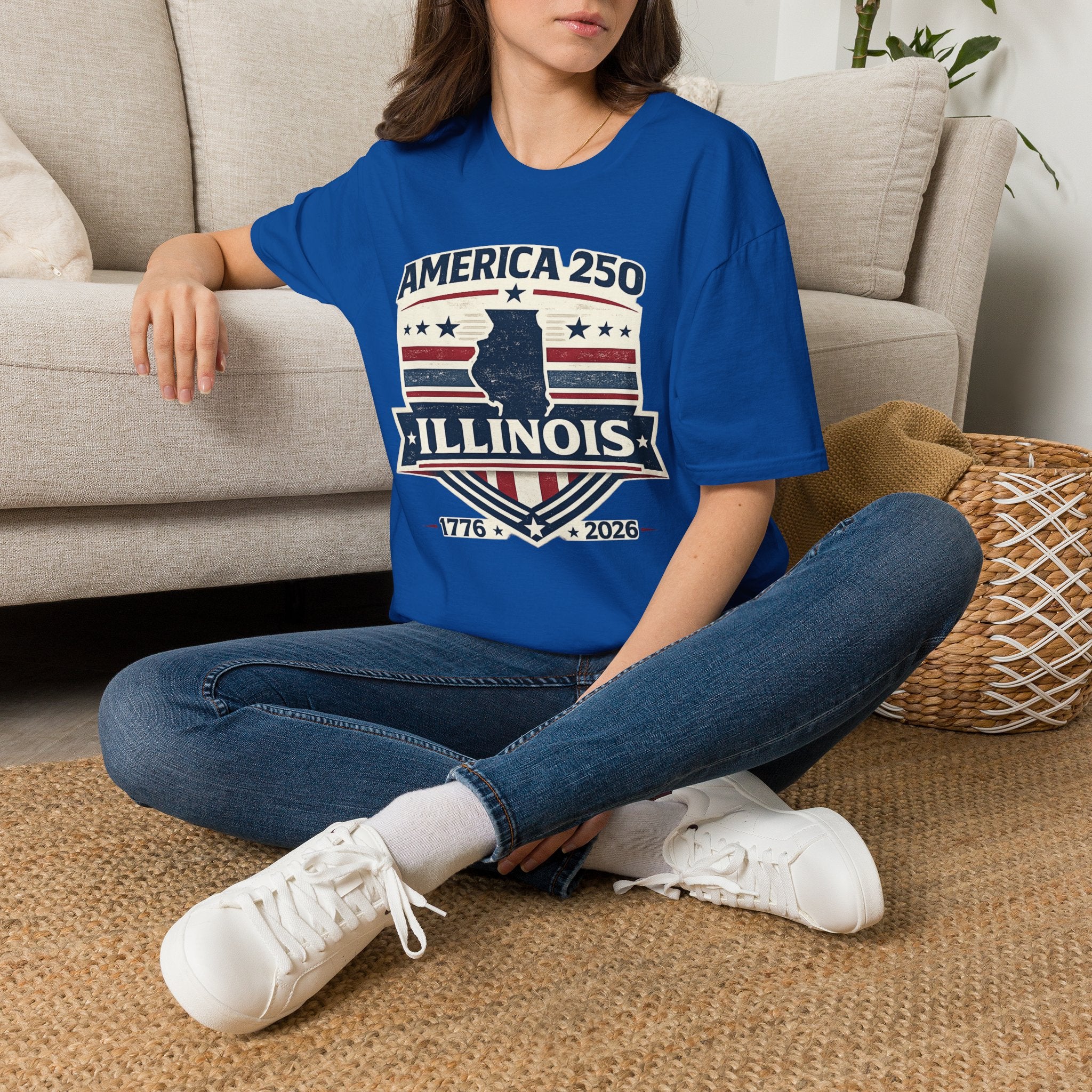 America 250 Illinois T-Shirt — 1776–2026 USA State Pride Tee