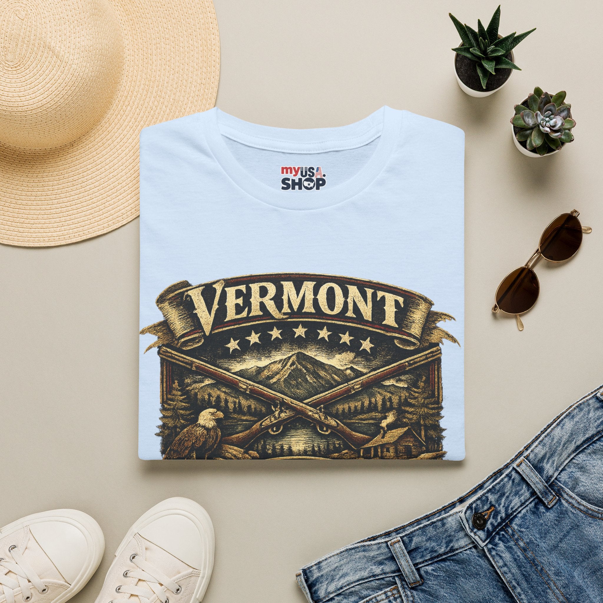 America 250 – Vermont Freedom Heritage Vintage Tee Design
