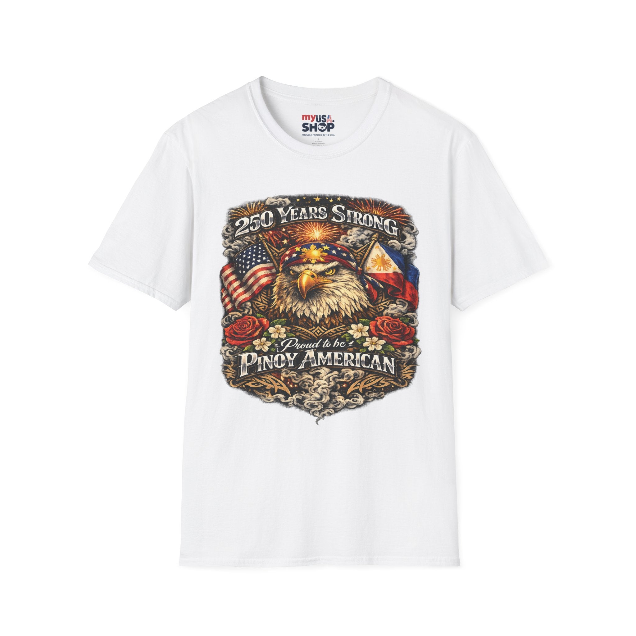 America 250 Years Strong Pinoy American Eagle Tee