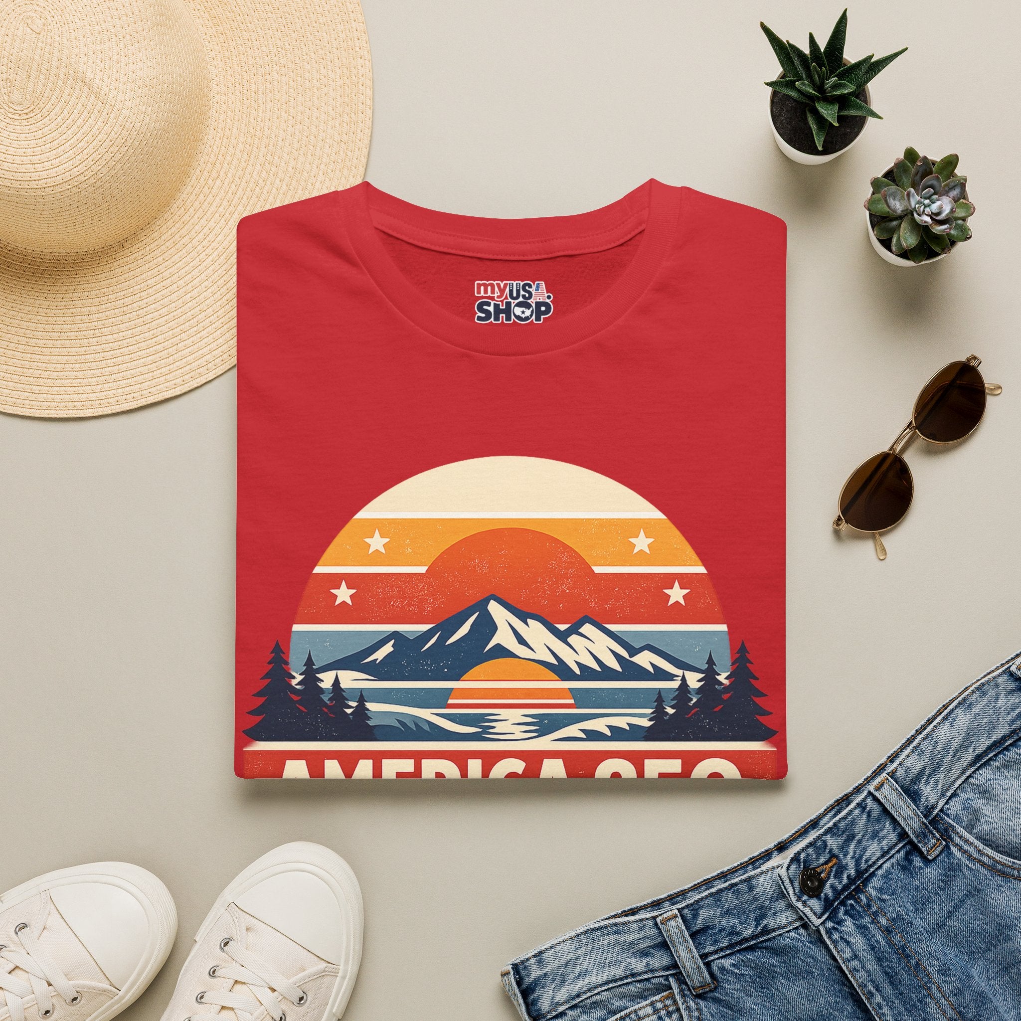 America 250 North Carolina - Mountain Sunset T-Shirt