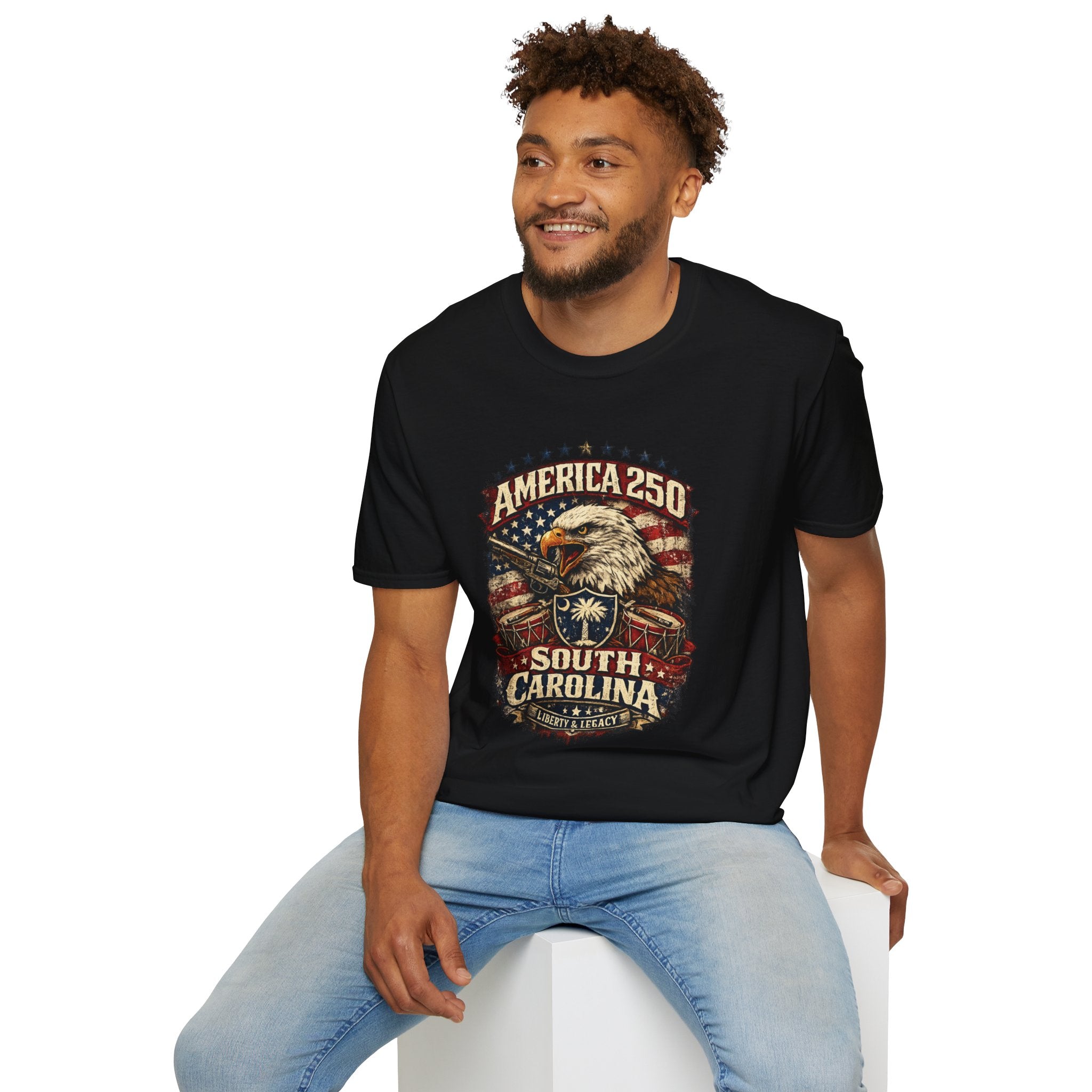 T-Shirt — America 250 South Carolina Vintage Eagle Patriotic Tee