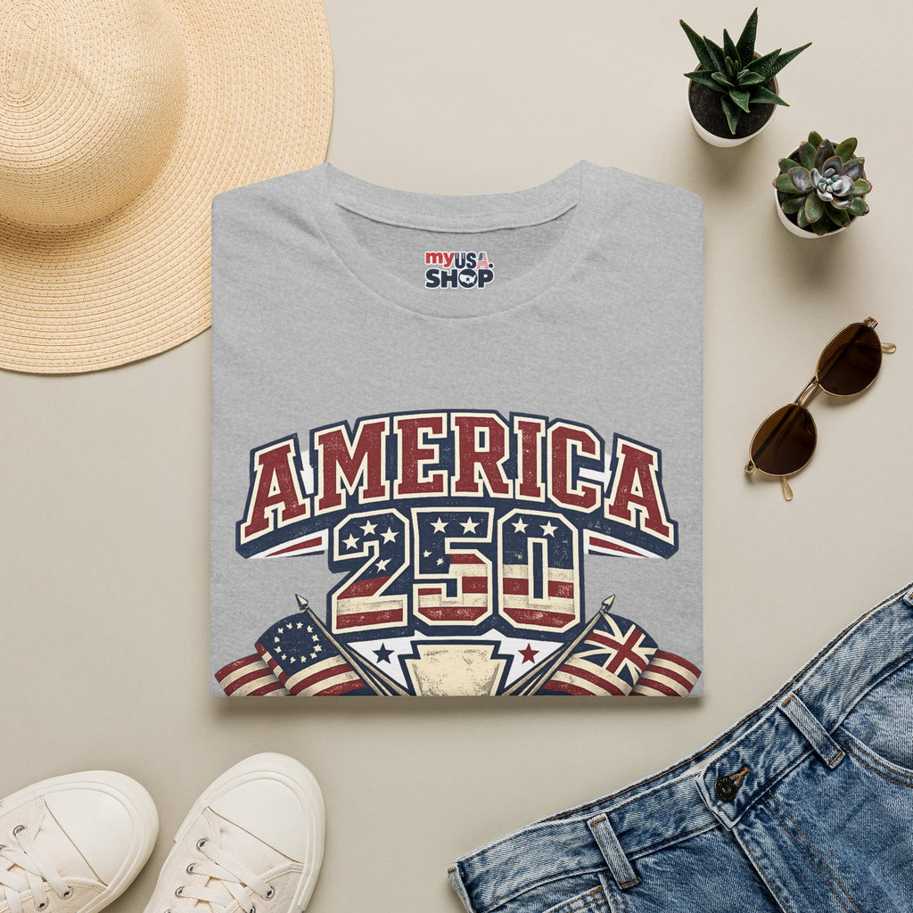 Pennsylvania America 250 Shirt — Retro Patriotic Varsity Graphic Tee