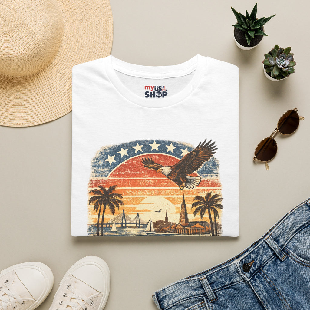 South Carolina Vintage Eagle T-Shirt — America Celebrates 250 Retro Tee