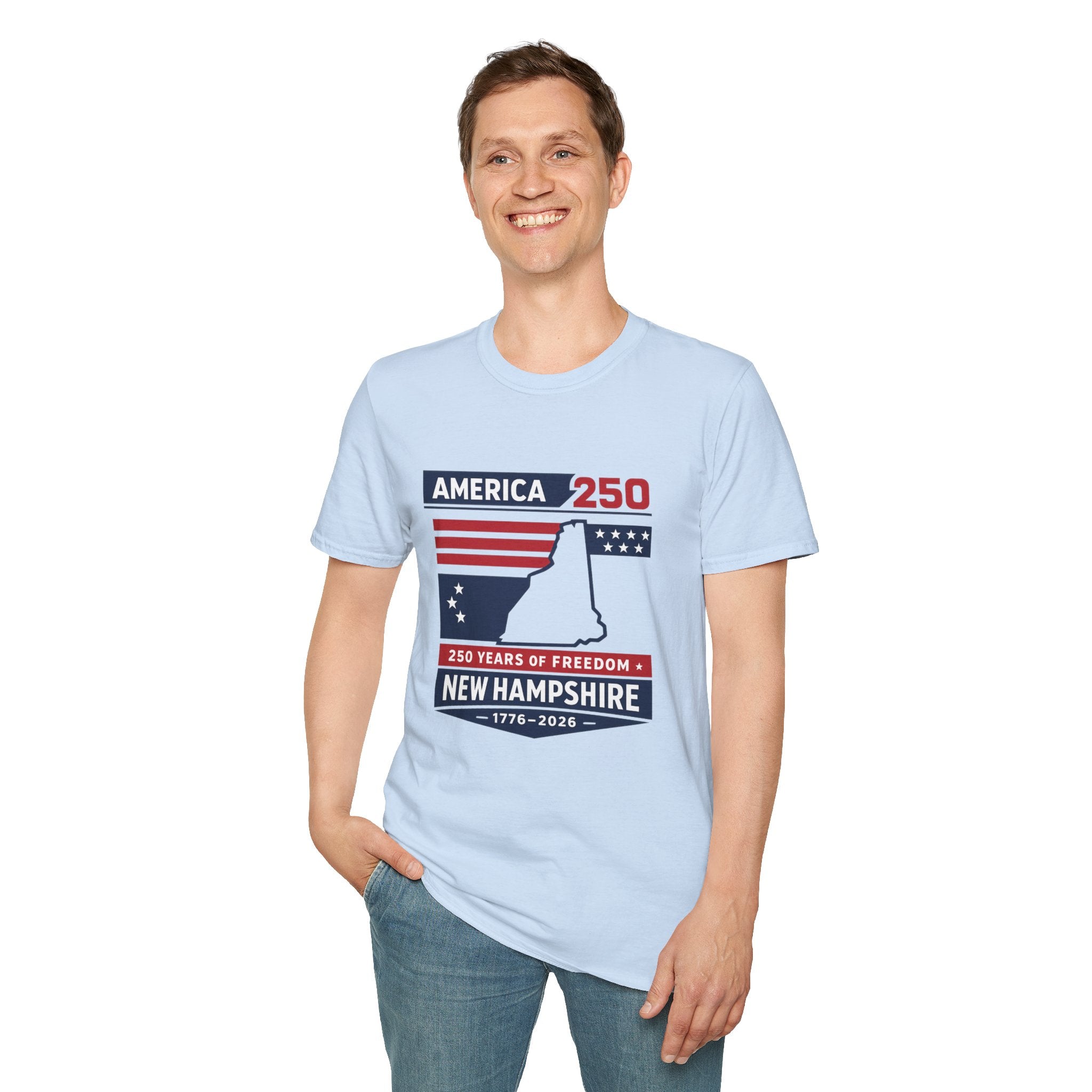 America 250 x New Hampshire Map