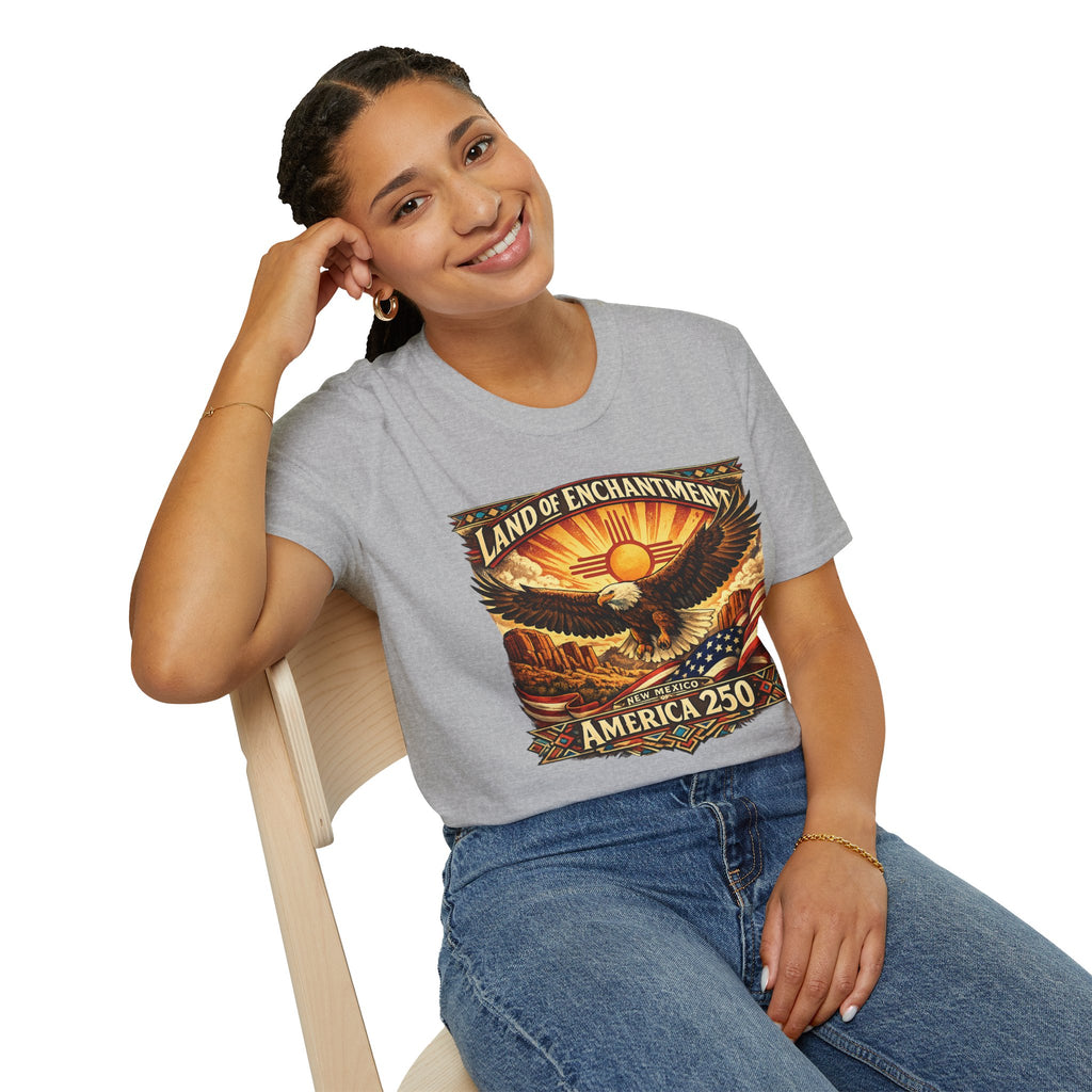 America 250 Land of Enchantment Eagle — New Mexico Patriotic Graphic Tee