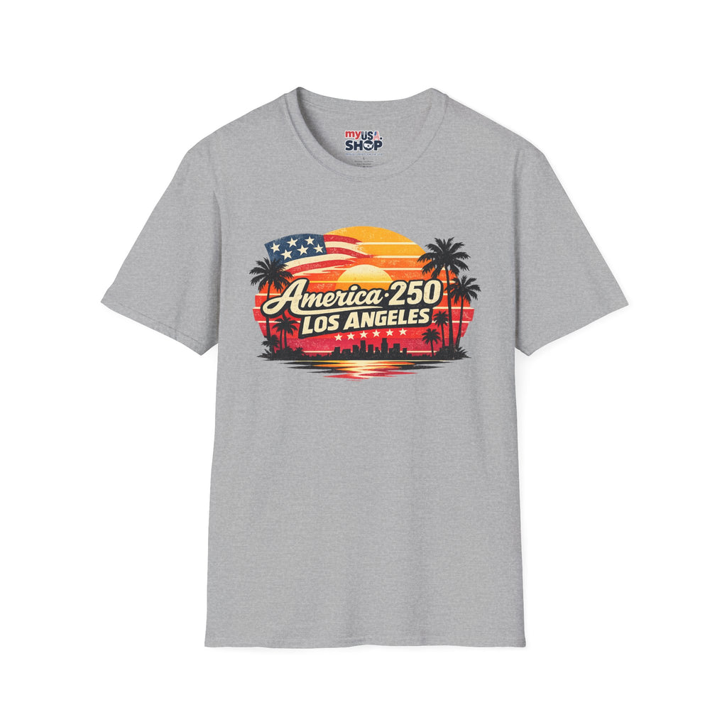 America 250 Los Angeles Retro Sunset California Tee